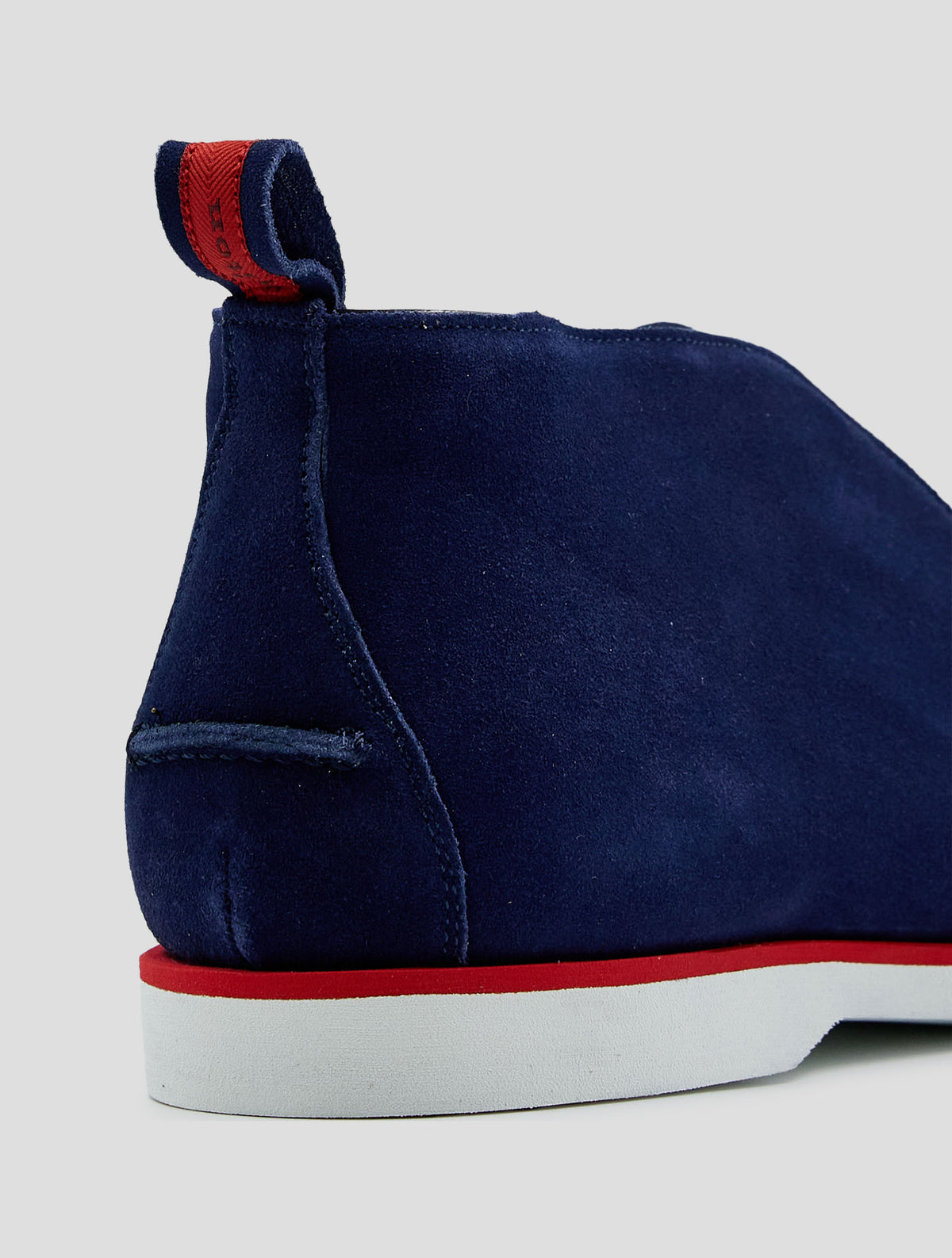 Kiton Blue Leather Suede Boots