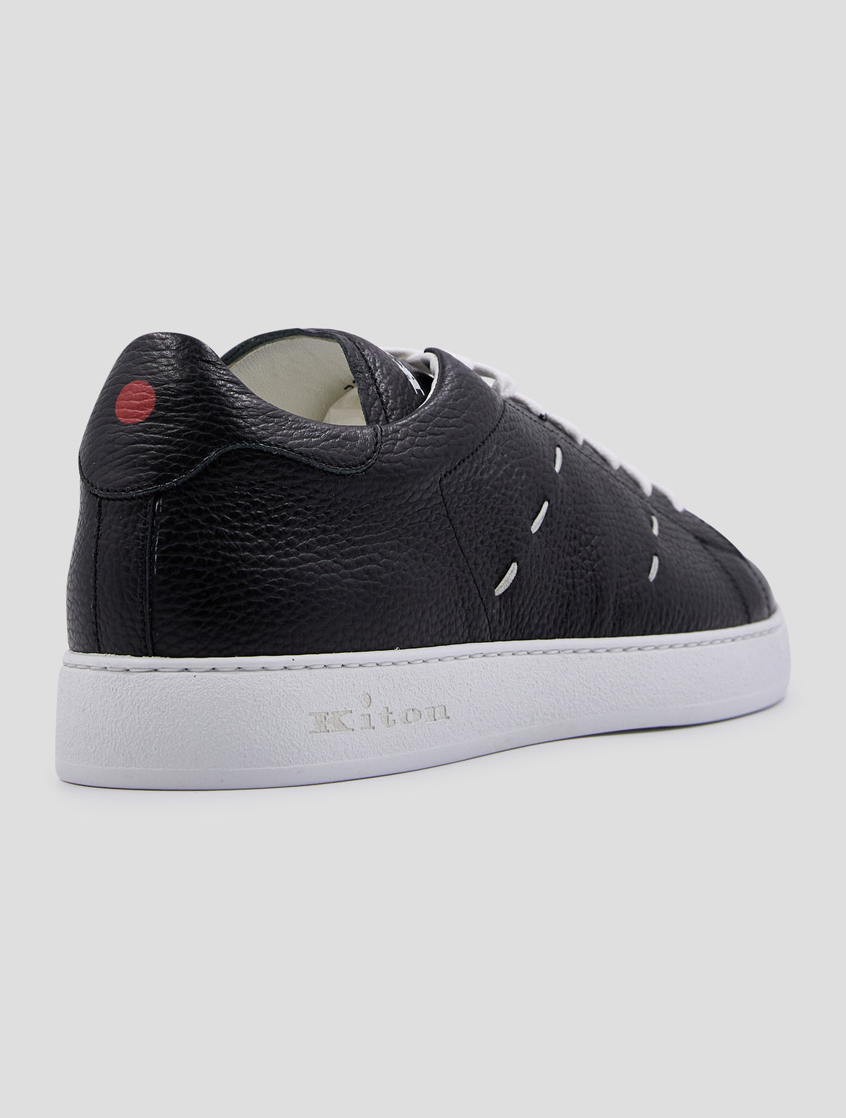 Kiton Black Leather Sneakers
