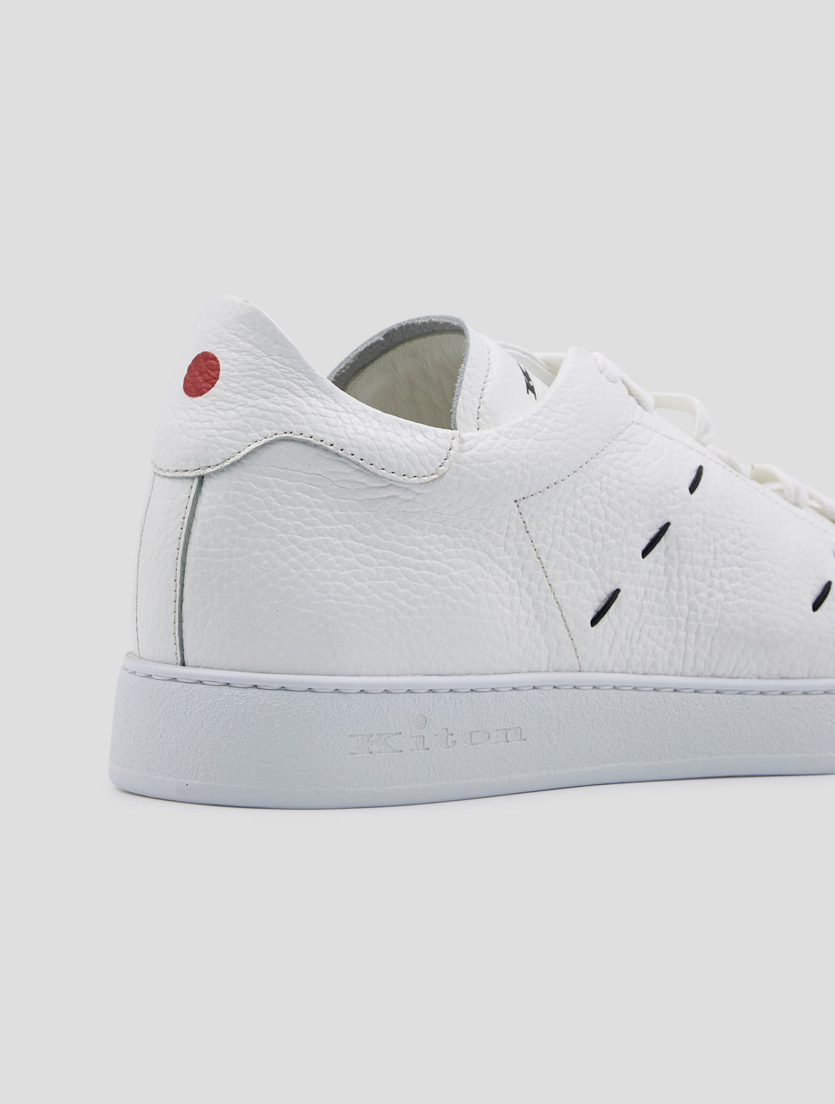 Kiton White Leather Sneakers
