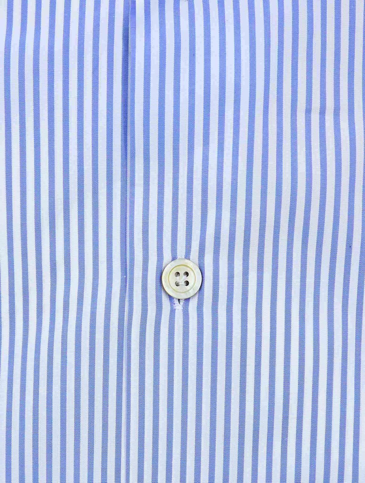 Kiton Light Blue White Cotton Shirt