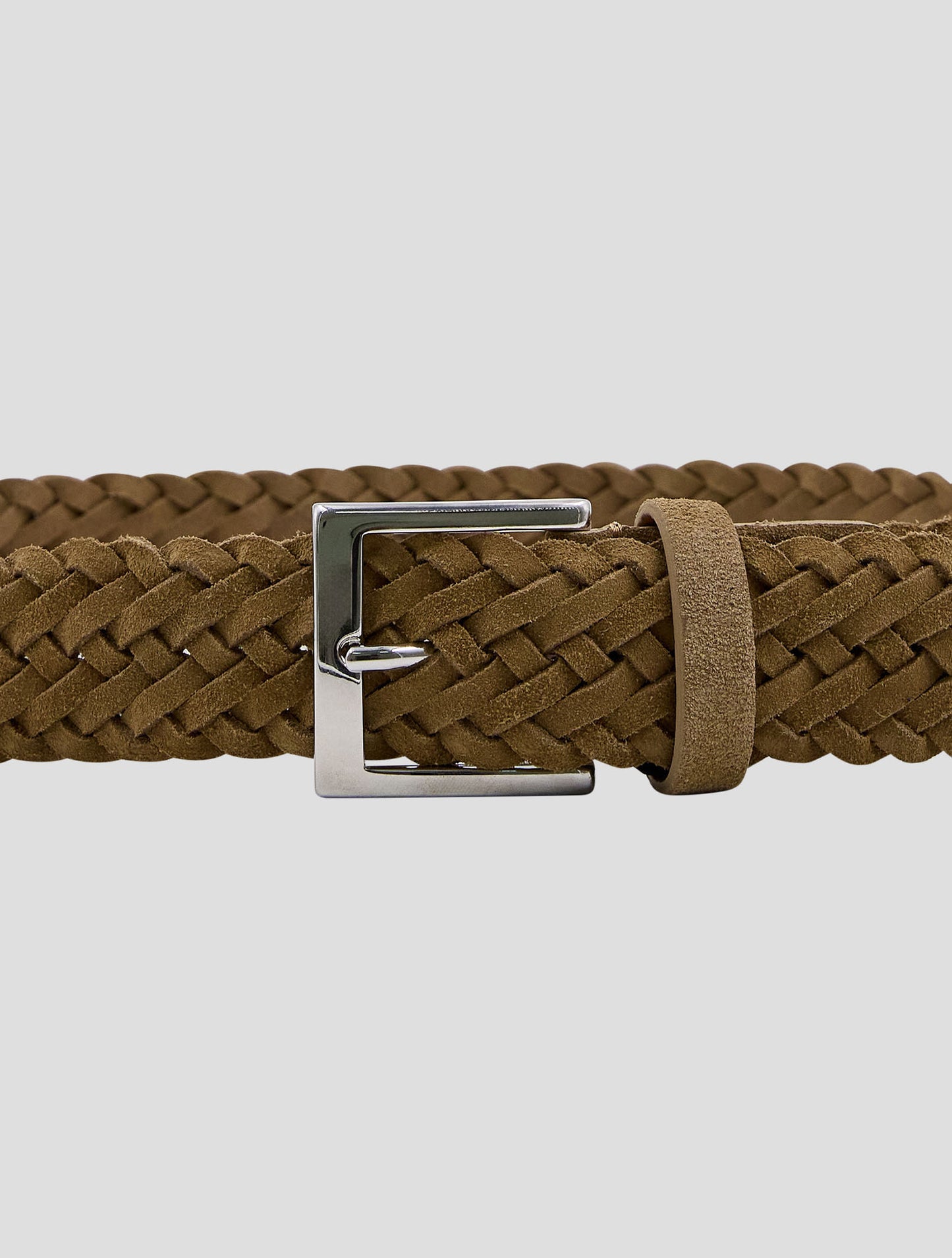 Kiton Beige Leather Suede Belt