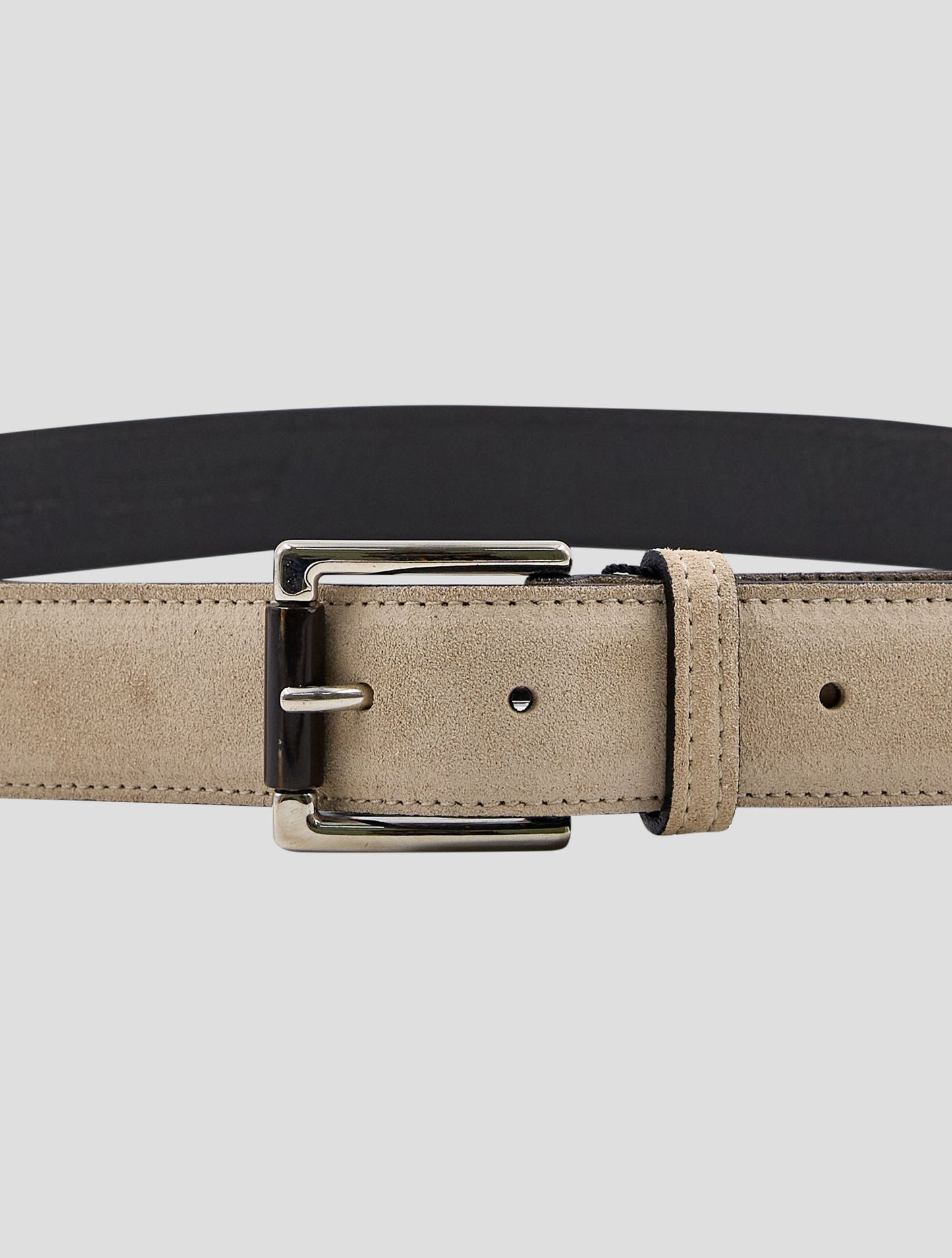 Kiton Brown Leather Suede Belt