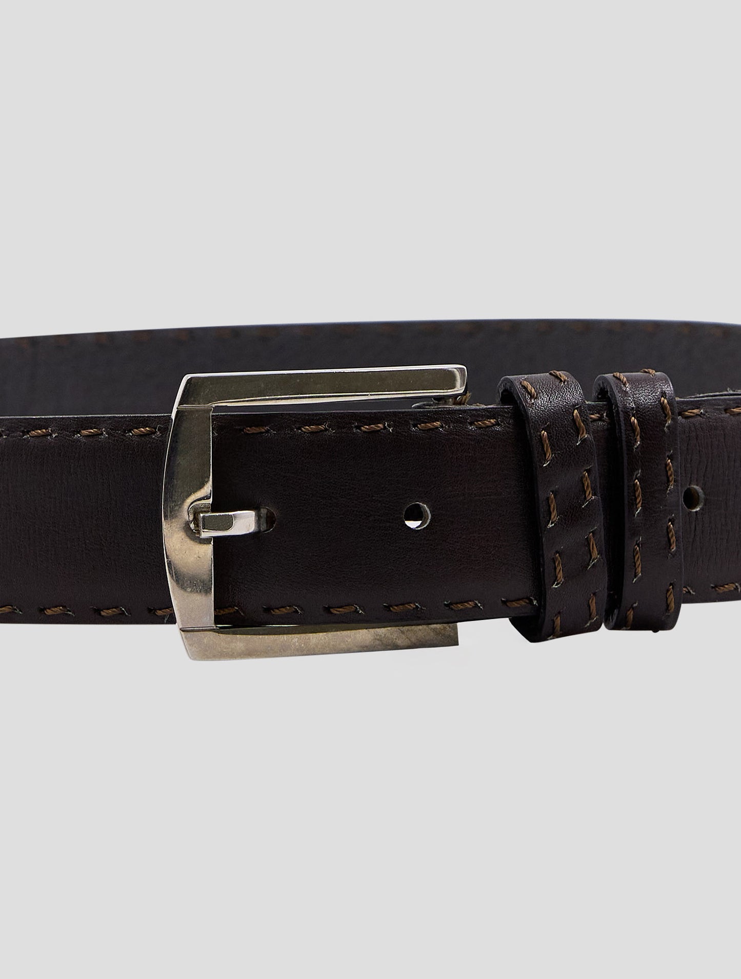 Kiton Dark Brown Leather Belt
