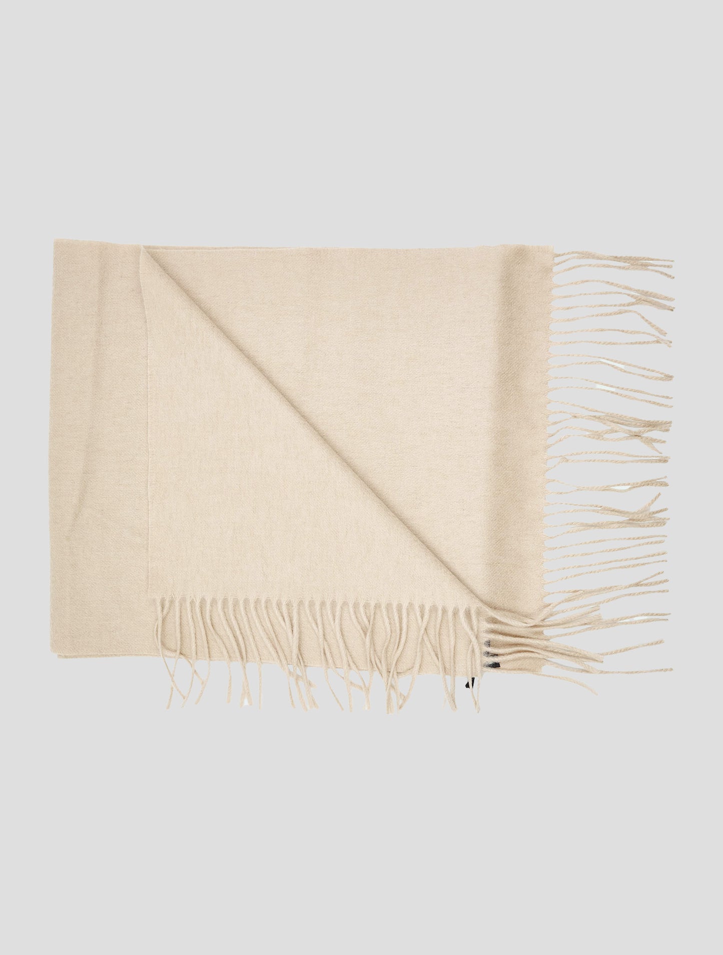 Kiton Beige Cashmere Scarf 37x180