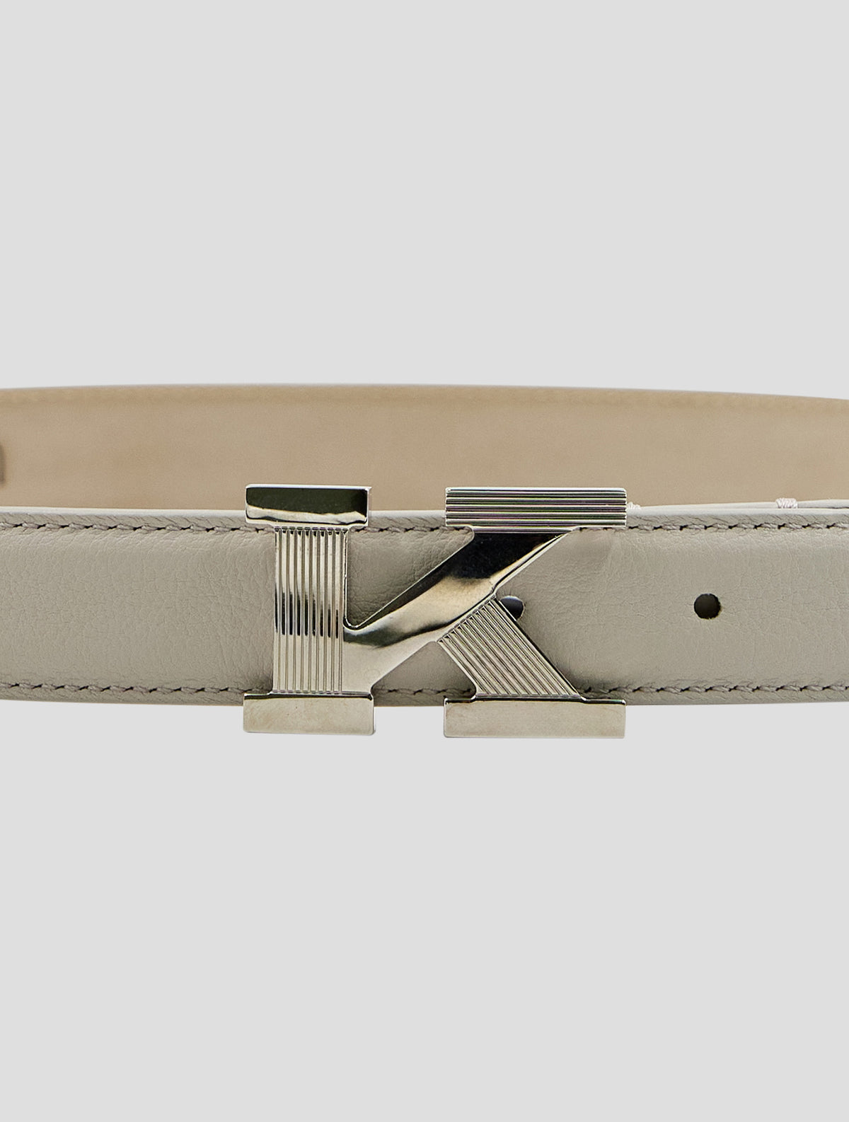 Kiton Beige Leather Lamb Belt Women
