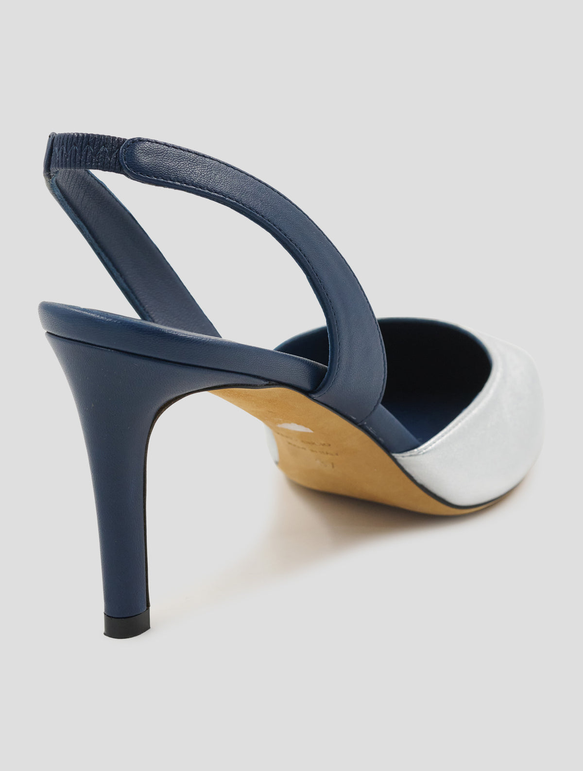 Kiton Blue Silver Leather Decollete