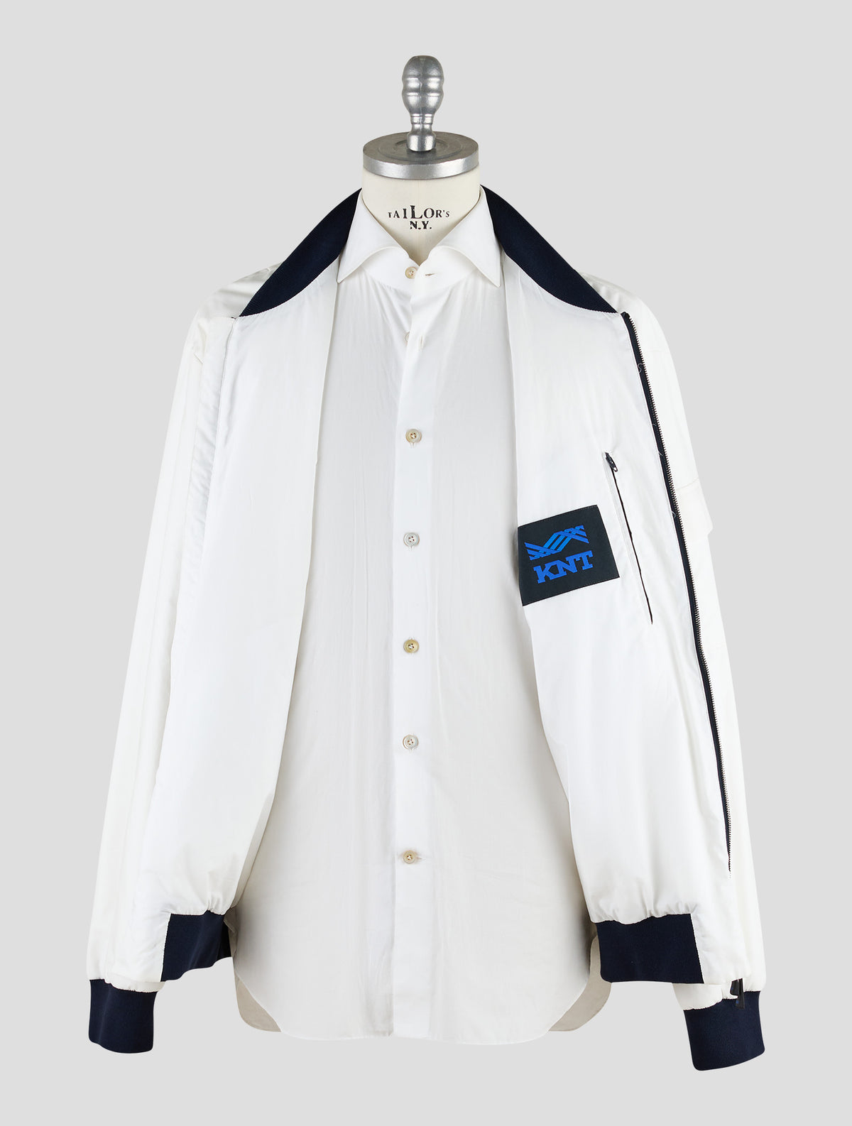 Kiton Knt White Cotton Coat