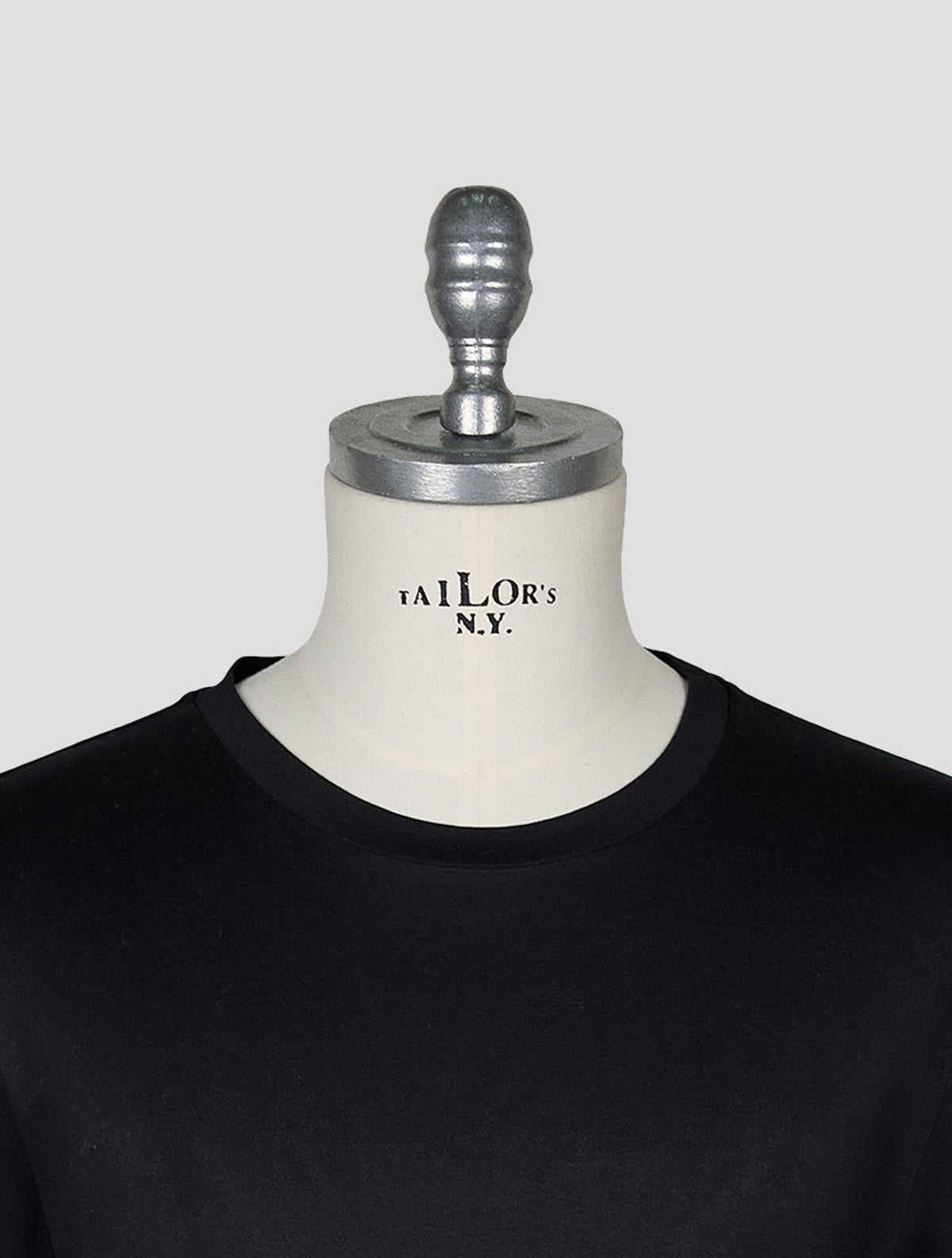 Kiton Knt Black Cotton T-Shirt