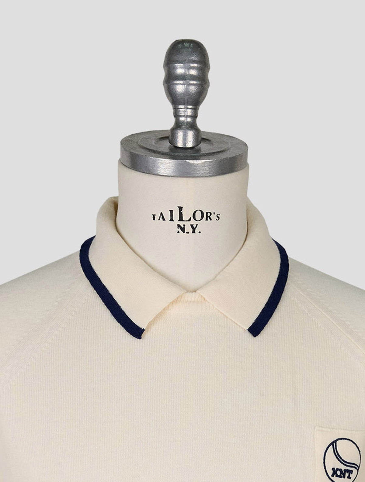 Kiton Knt White Wool Sweater Polo