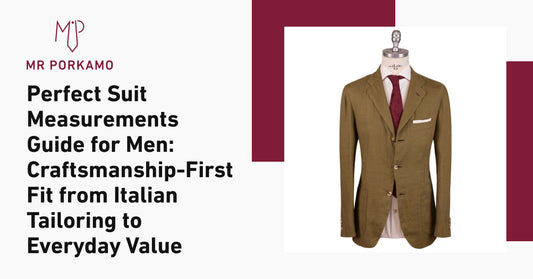 Perfect Suit Measurements Guide for Men: Craftsmanship-First Fit from Italian Tailoring to Everyday Value