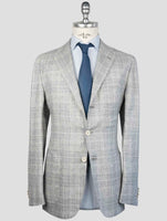 Kiton Gray Cashmere Virgin Wool Silk Linen Blazer