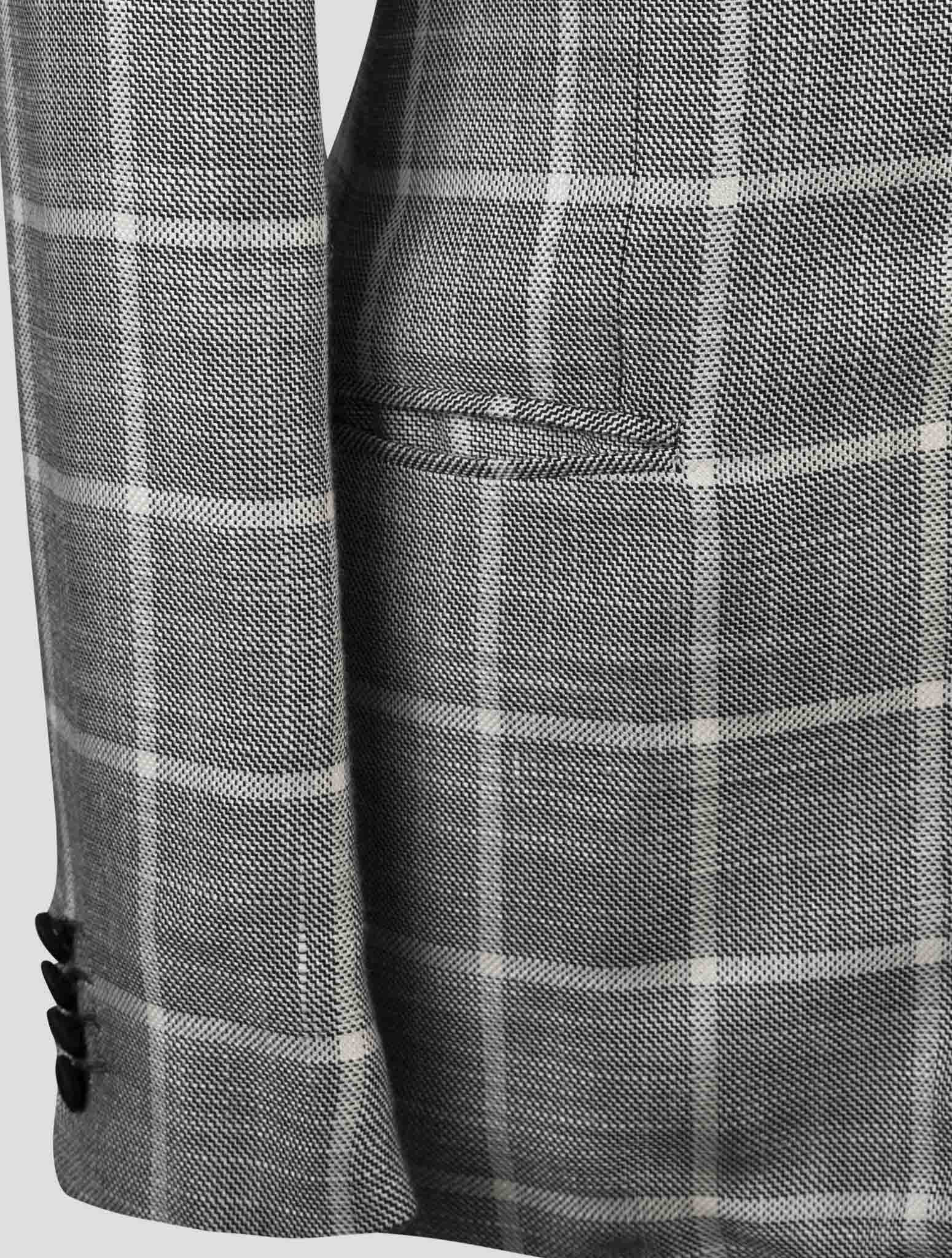 Kiton Gray Silk Cashmere Smoking Blazer
