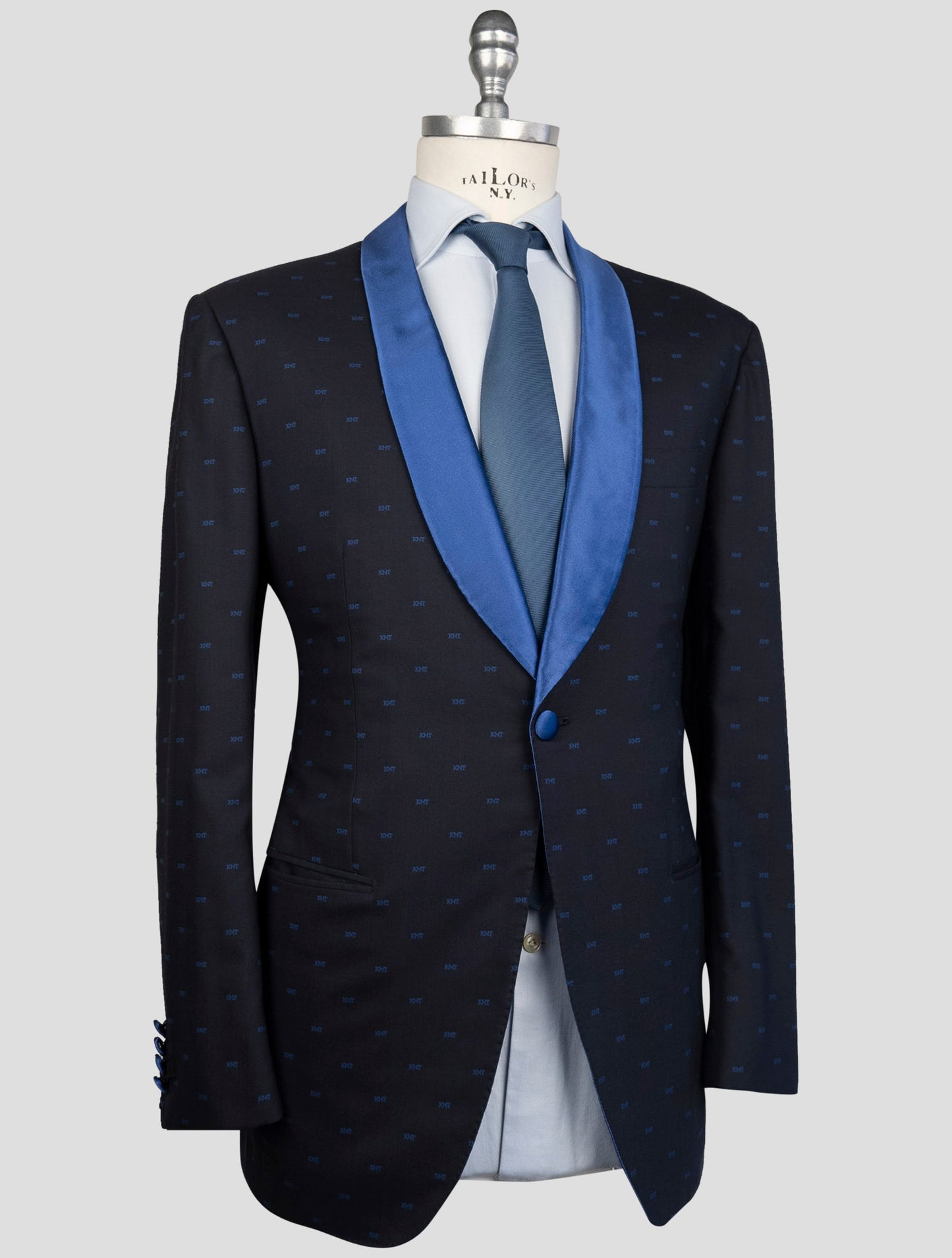 Kiton KNT Blue Virgin Wool Blazer Smoking