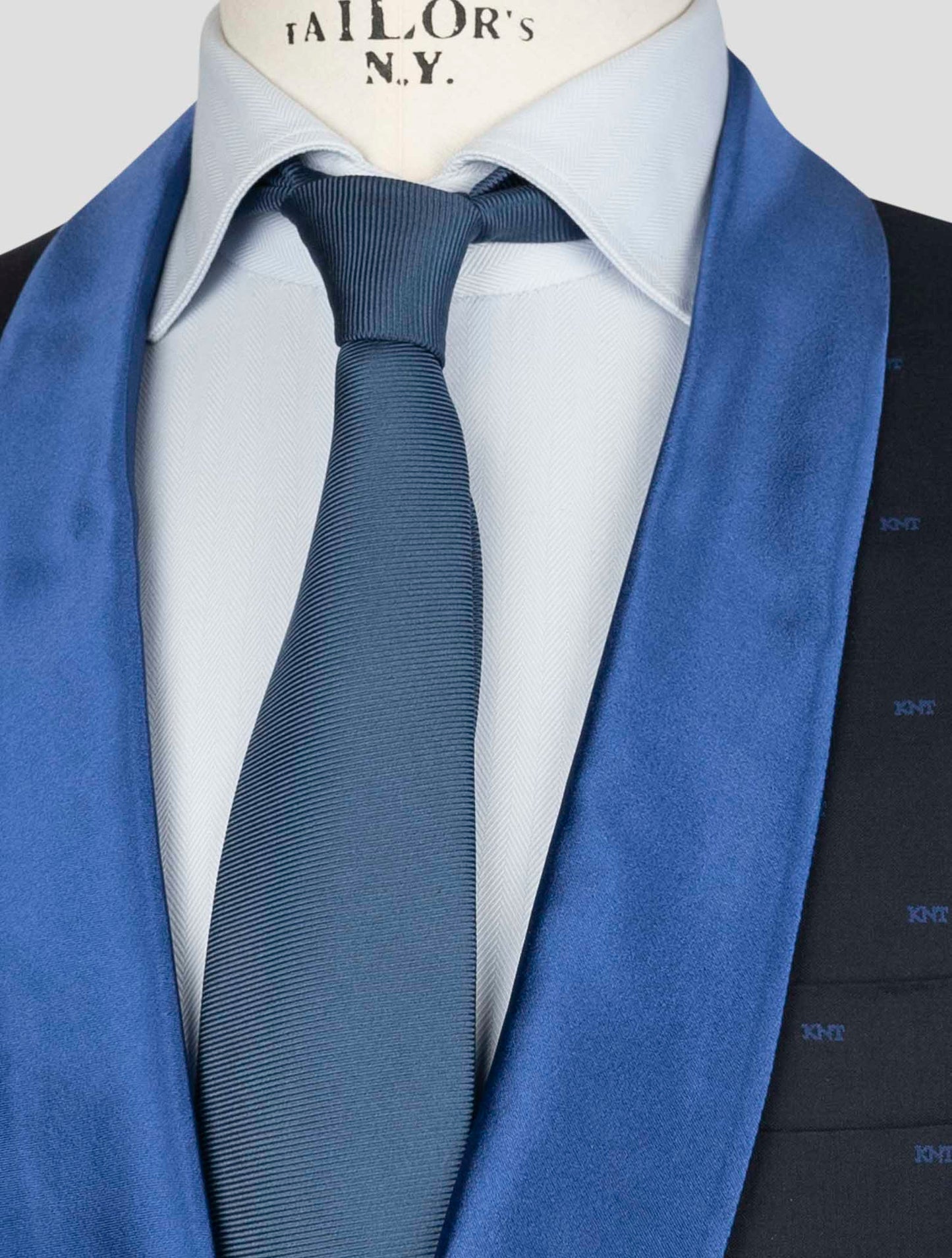 Kiton KNT Blue Virgin Wool Blazer Smoking