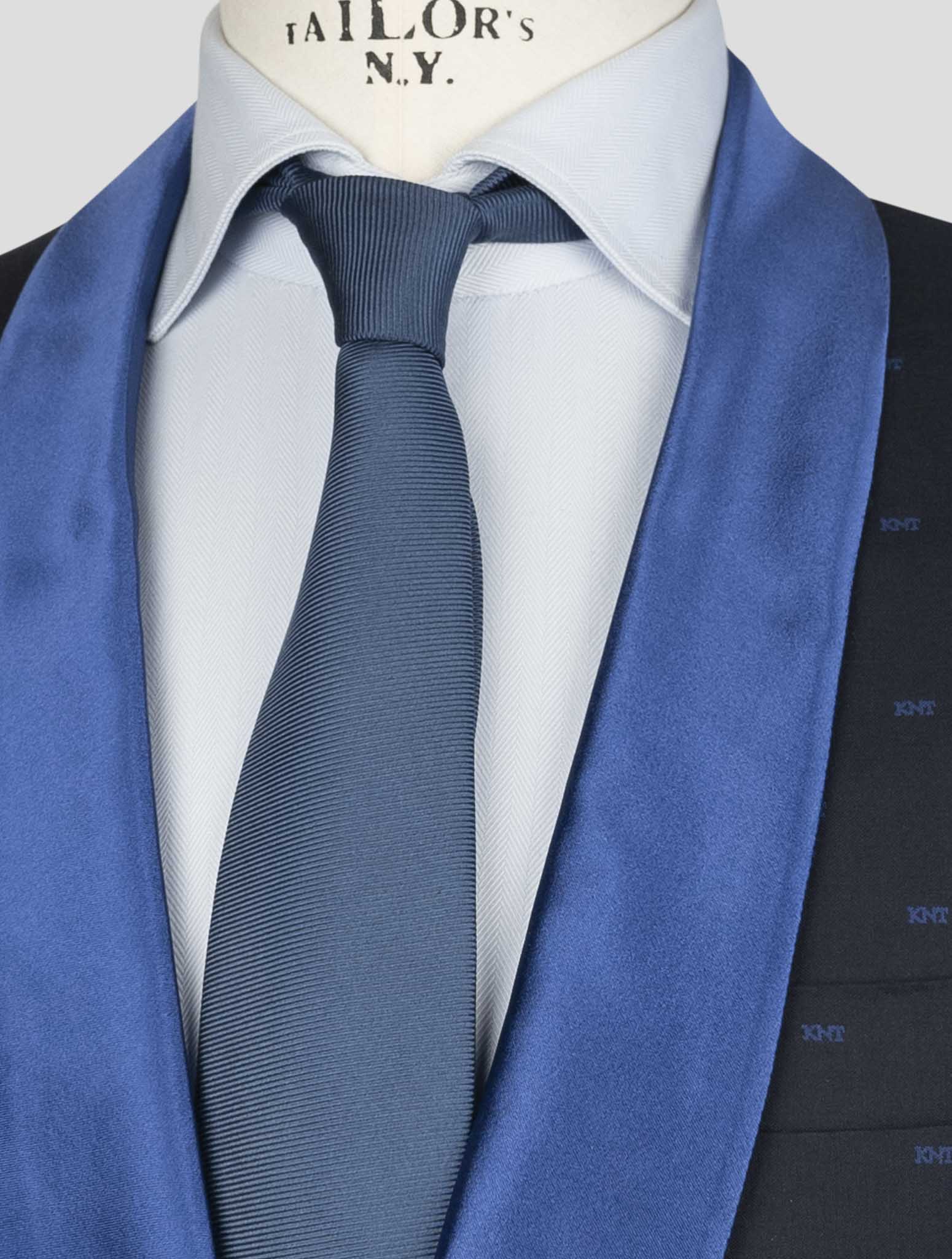 Kiton KNT Blue Virgin Wool Blazer Smoking