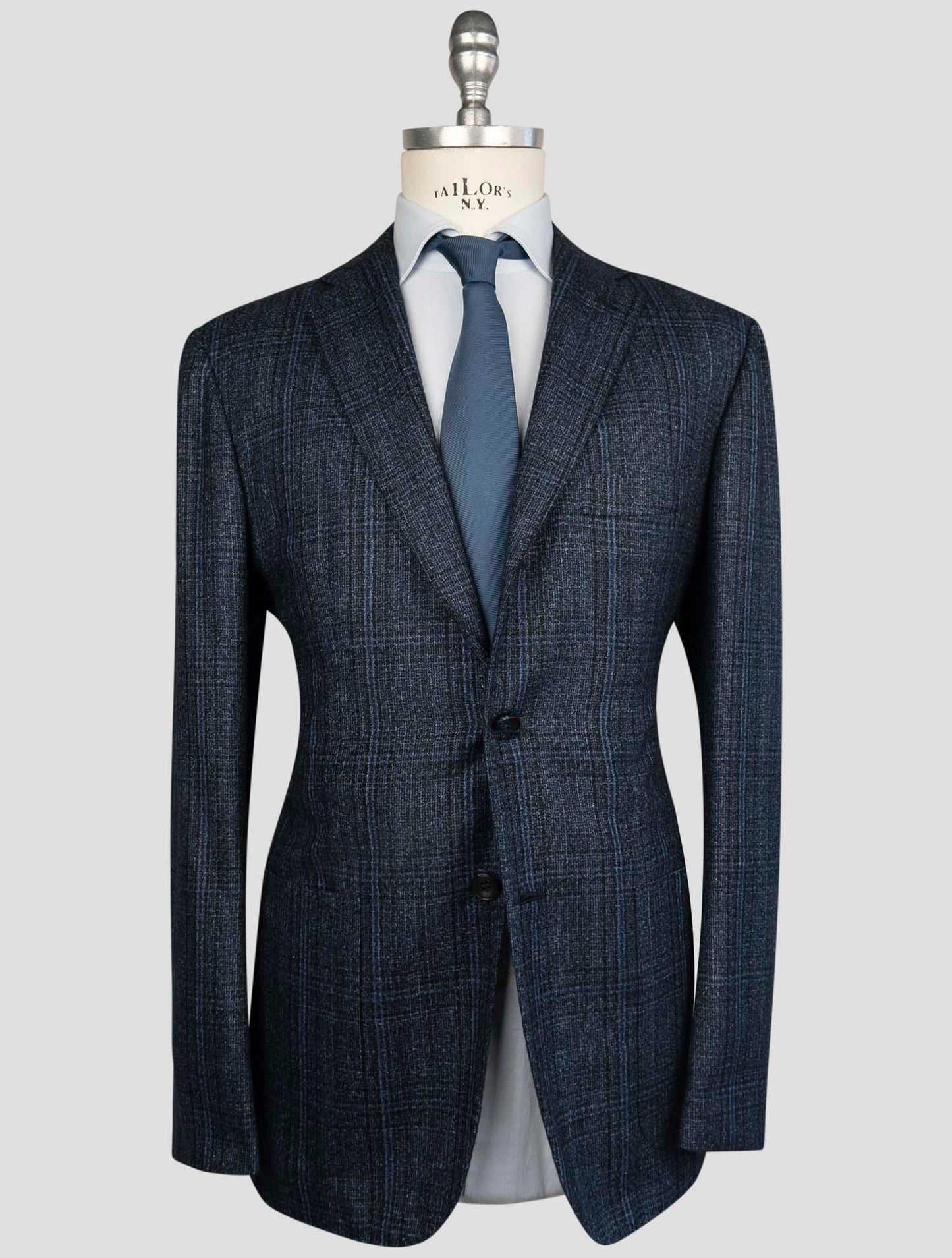 Kiton Blue Cashmere Silk Linen Blazer