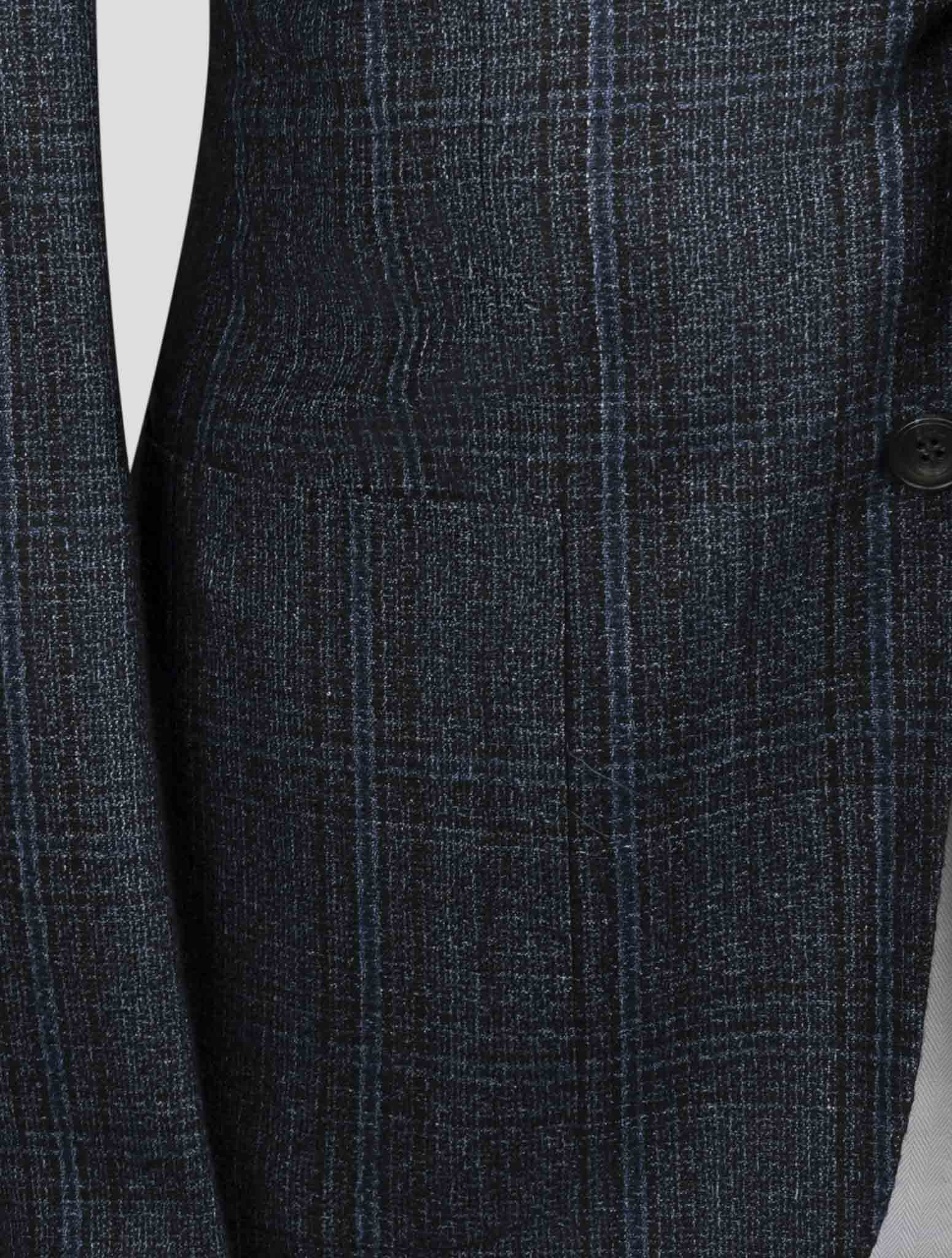 Kiton Blue Cashmere Silk Linen Blazer