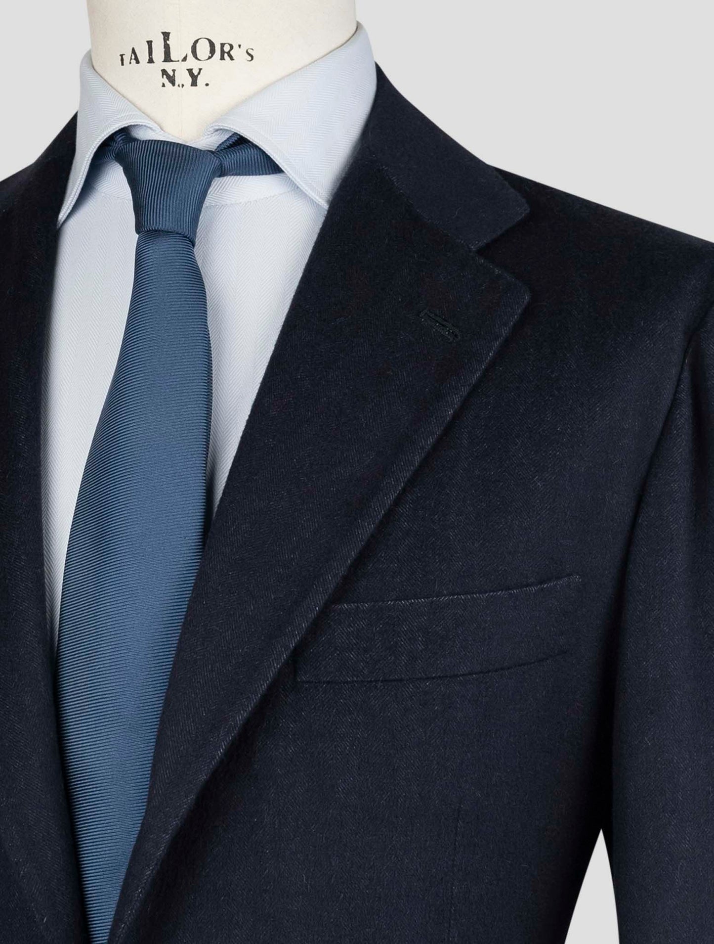 Kiton Blue Vicuna Perù Silk Blazer