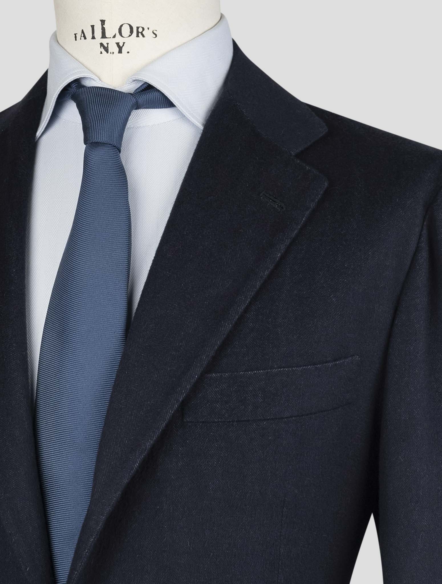 Kiton Blue Vicuna Perù Silk Blazer