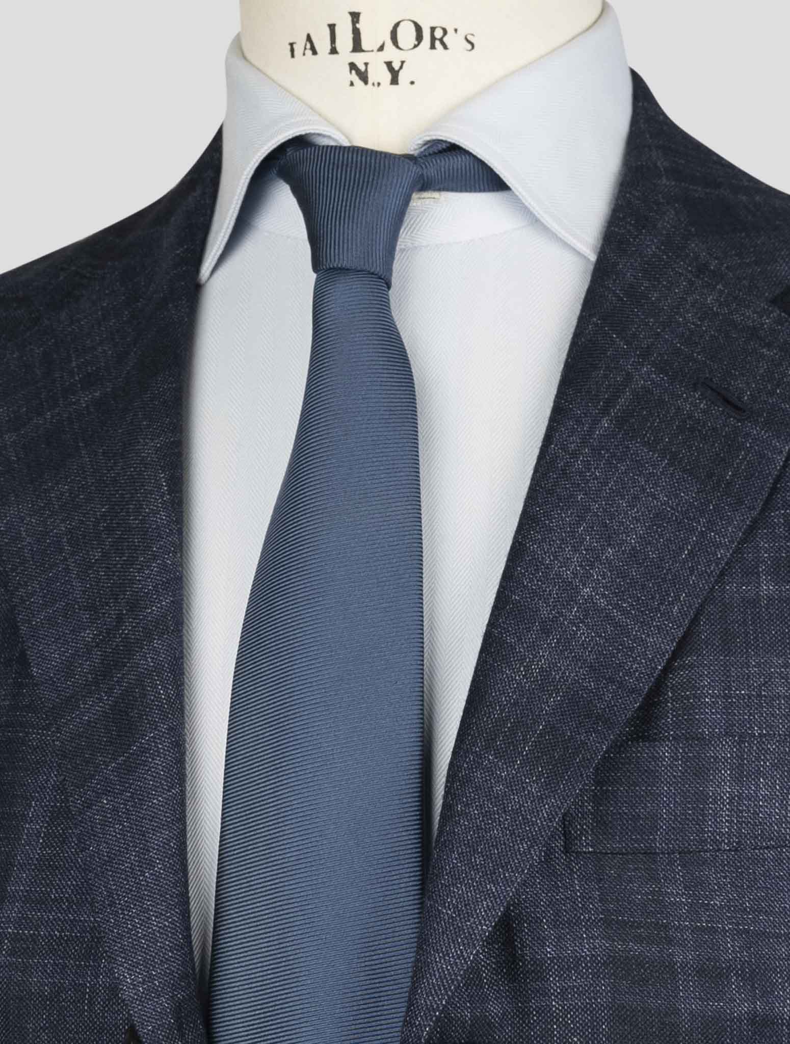 Kiton Blue Cashmere Silk Linen Blazer