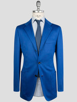 Kiton Blue Cashmere Pl Blazer