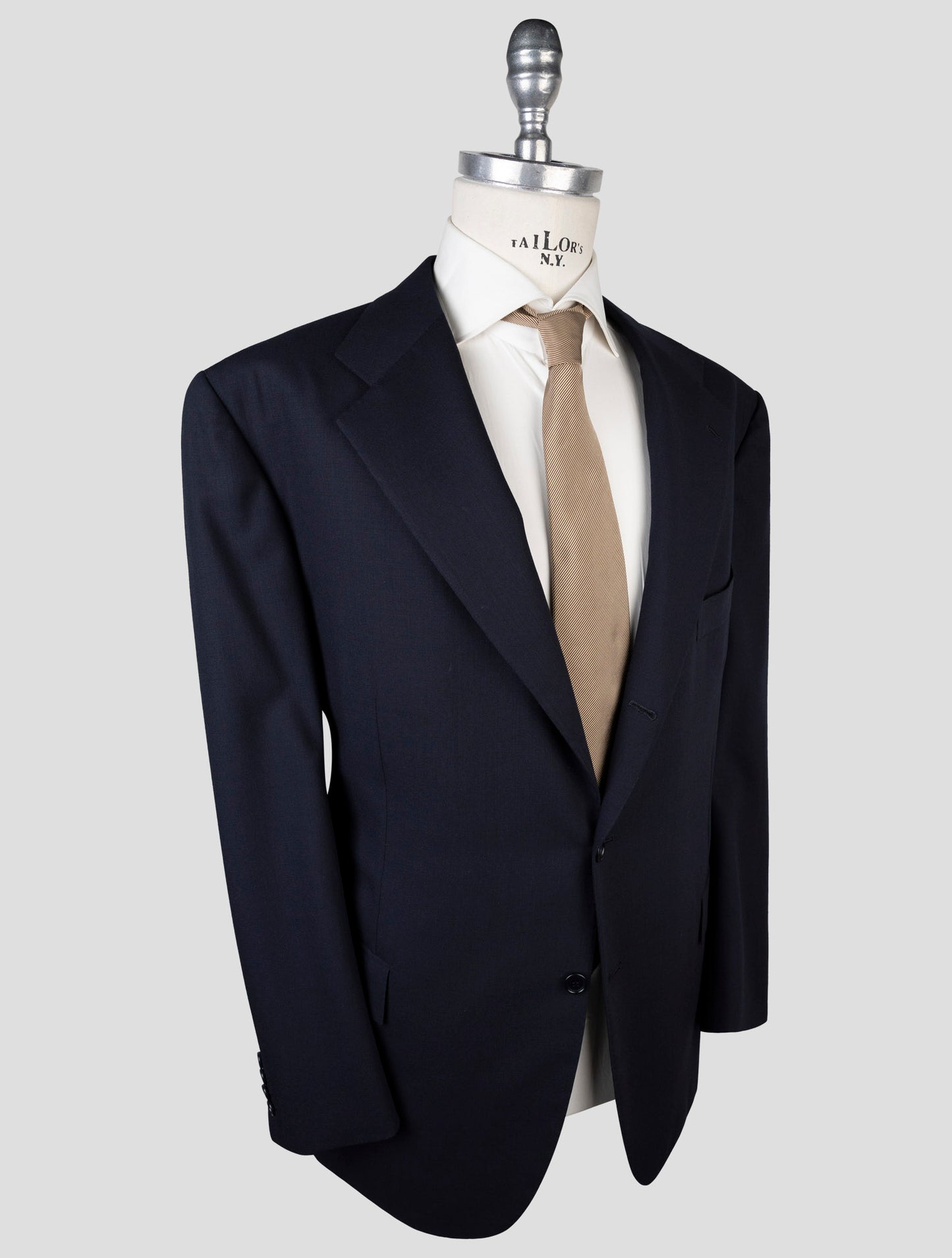 Kiton Blue Wool Blazer