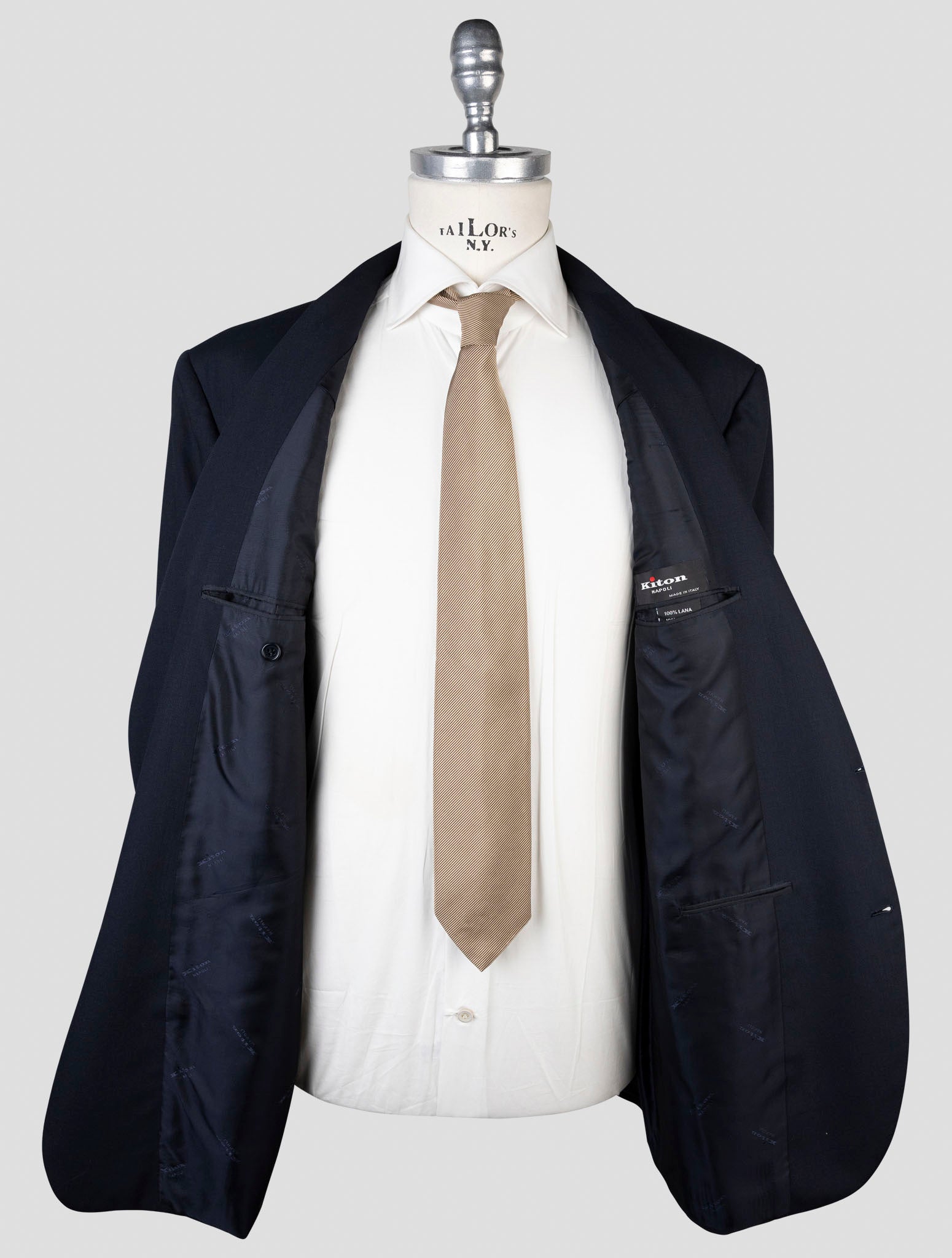 Kiton Blue Wool Blazer