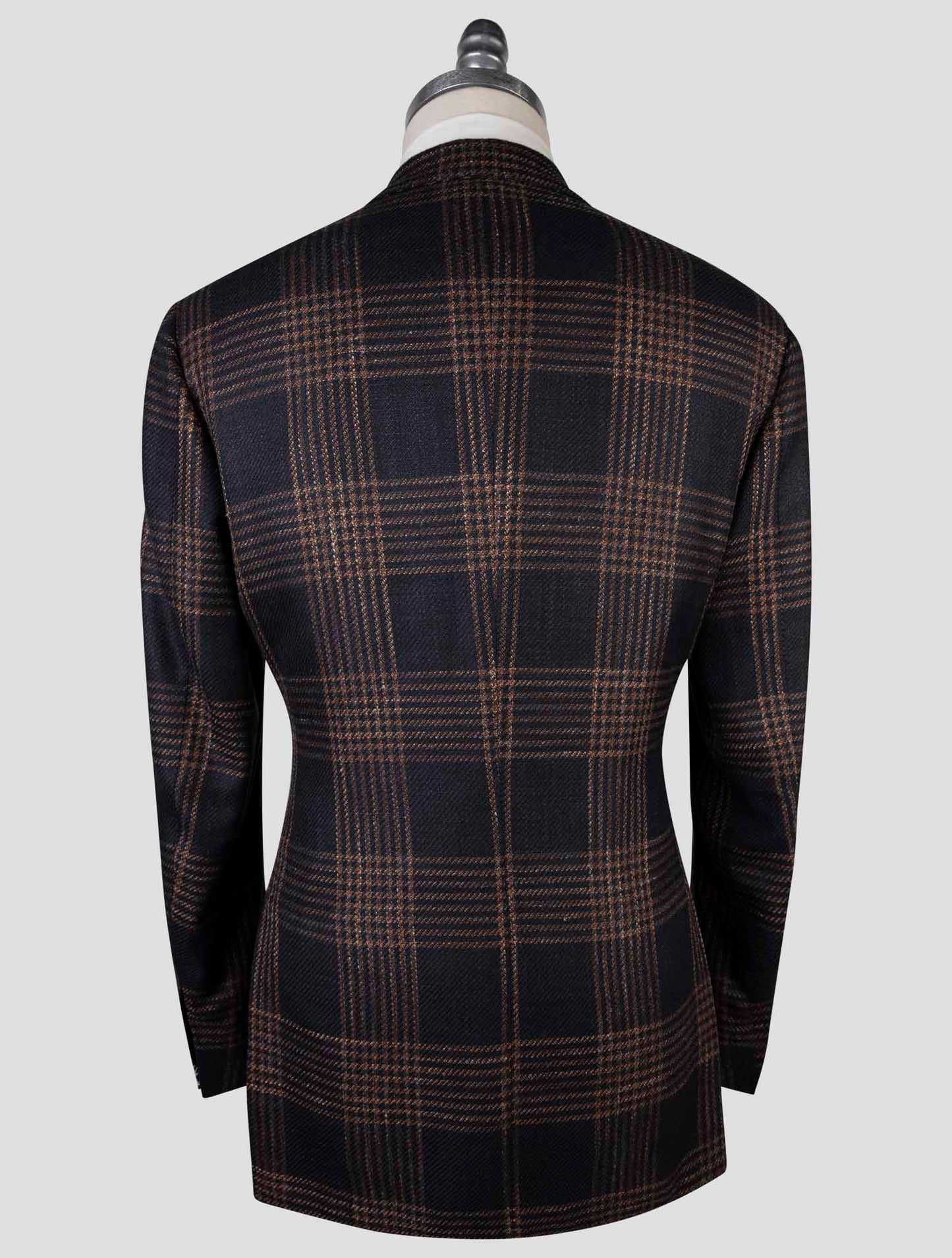 Kiton Blue Brown Cashmere Virgin Wool Silk Linen  Blazer