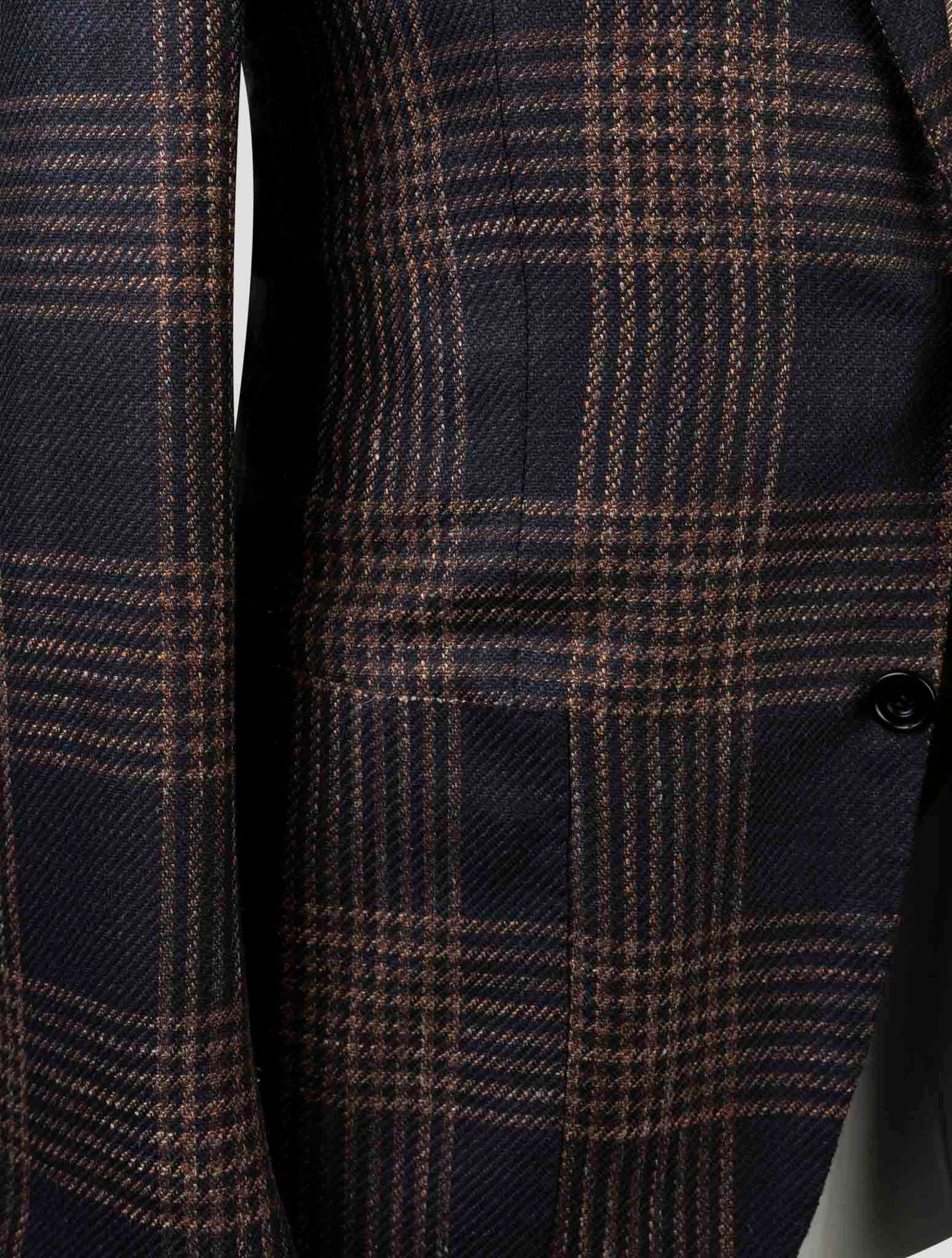 Kiton Blue Brown Cashmere Virgin Wool Silk Linen  Blazer