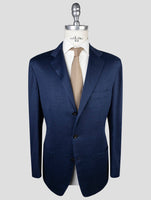 Kiton Blue Linen Cotton Blazer