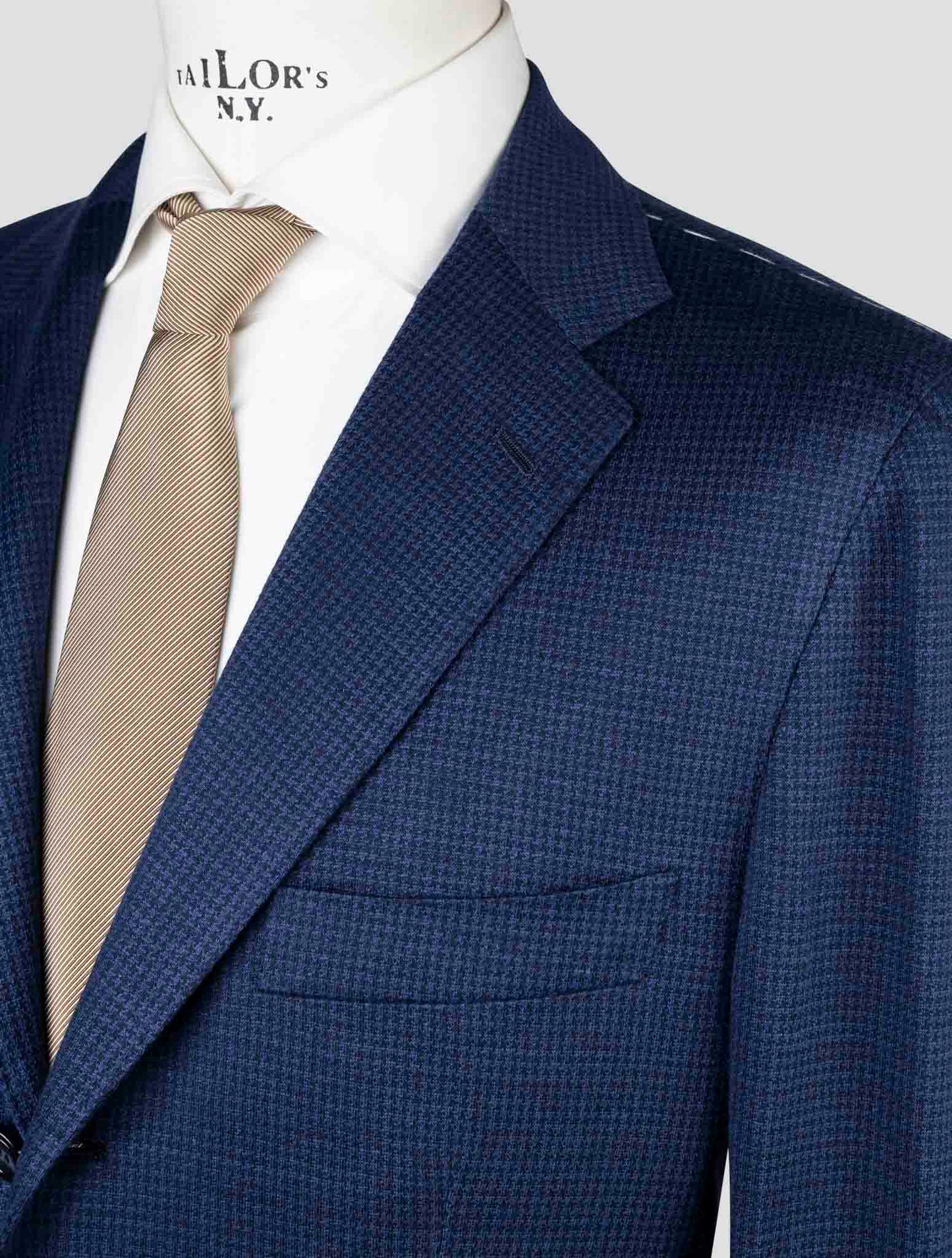Kiton Blue Linen Cotton Blazer