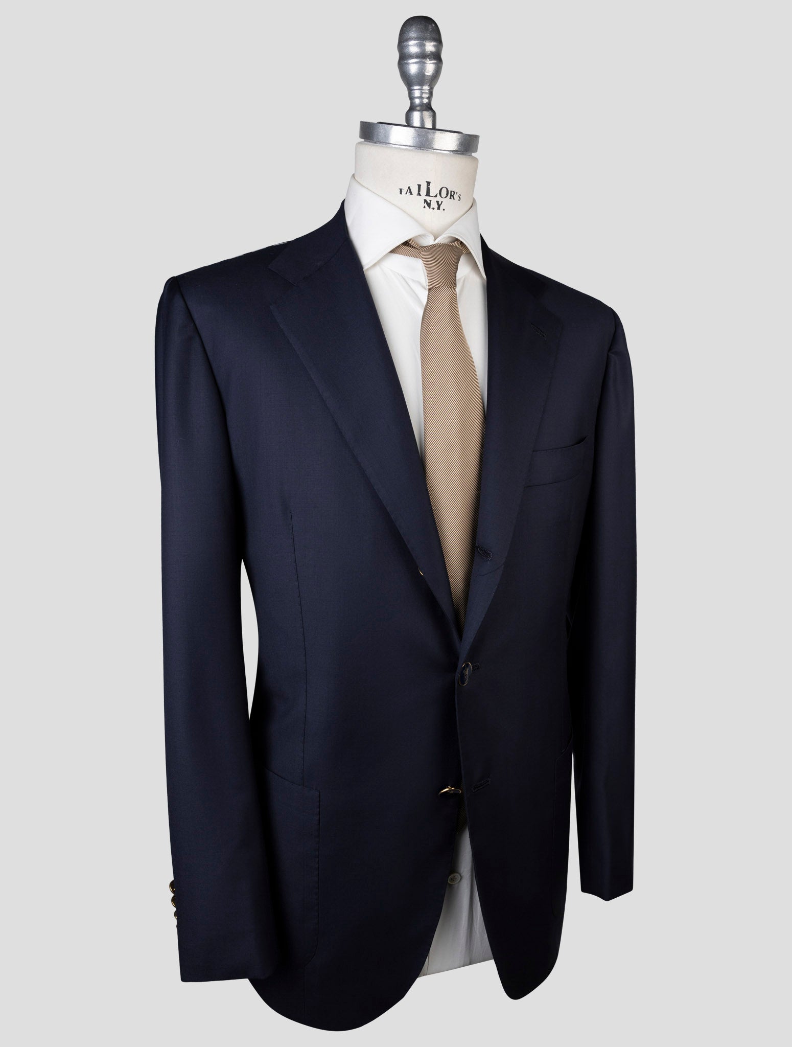 Kiton Blue Wool Blazer