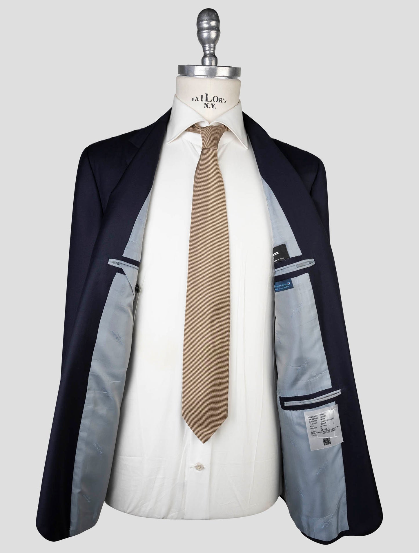 Kiton Blue Wool Blazer