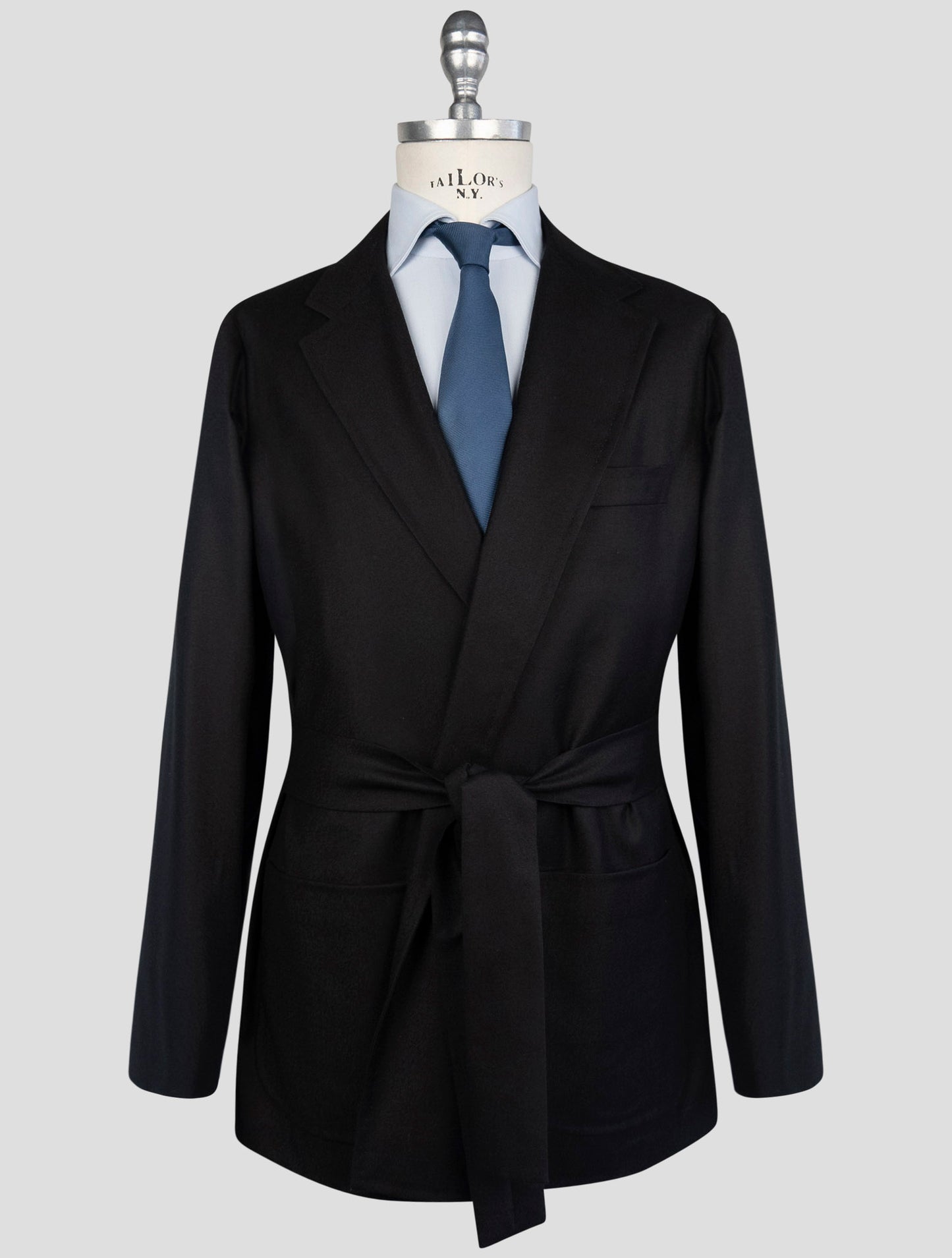 Kiton Blue Virgin Wool Blazer