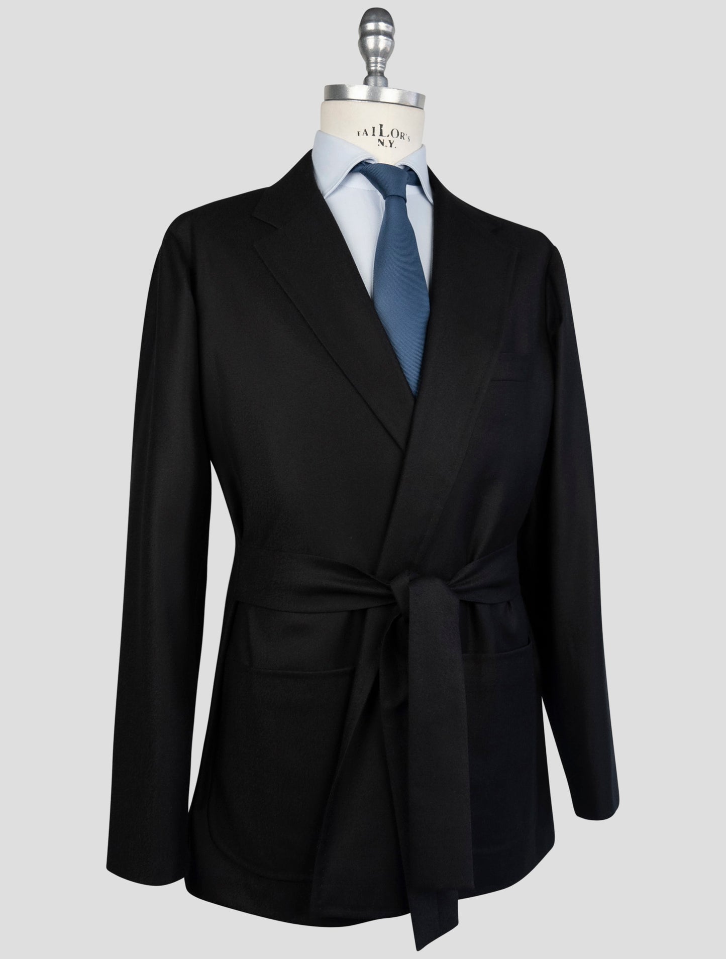 Kiton Blue Virgin Wool Blazer