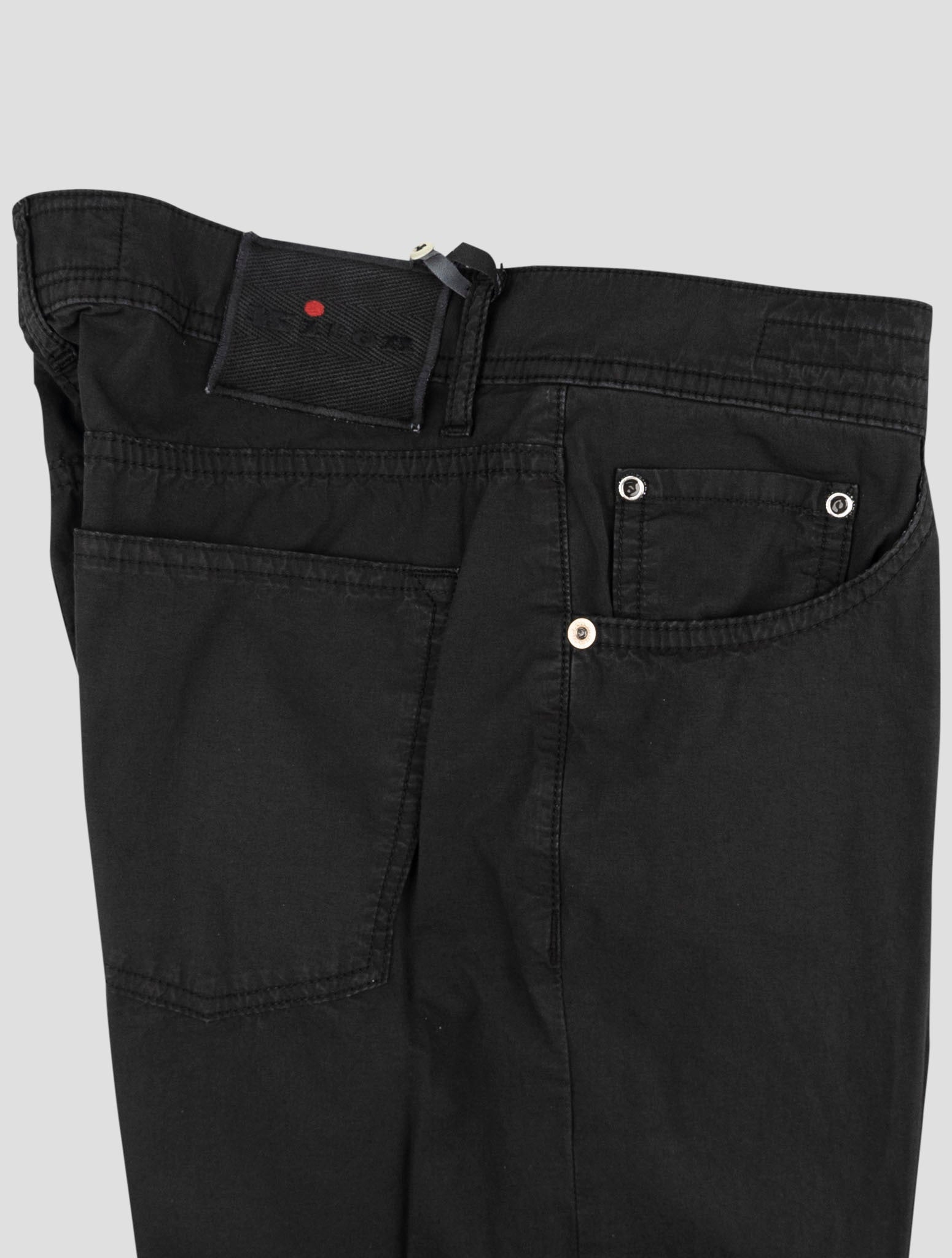 Kiton Black Cotton Ea Jeans