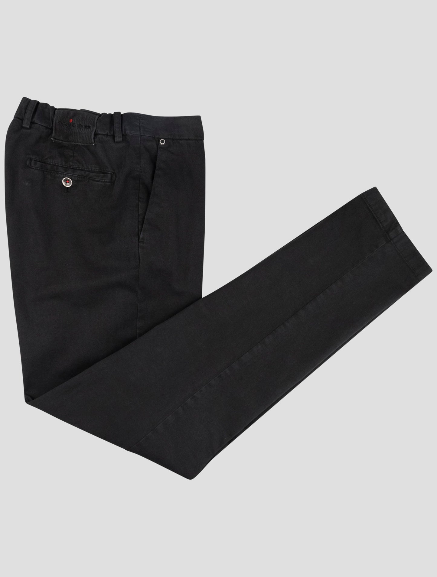 Kiton Black Cotton Cashmere Ea Pants