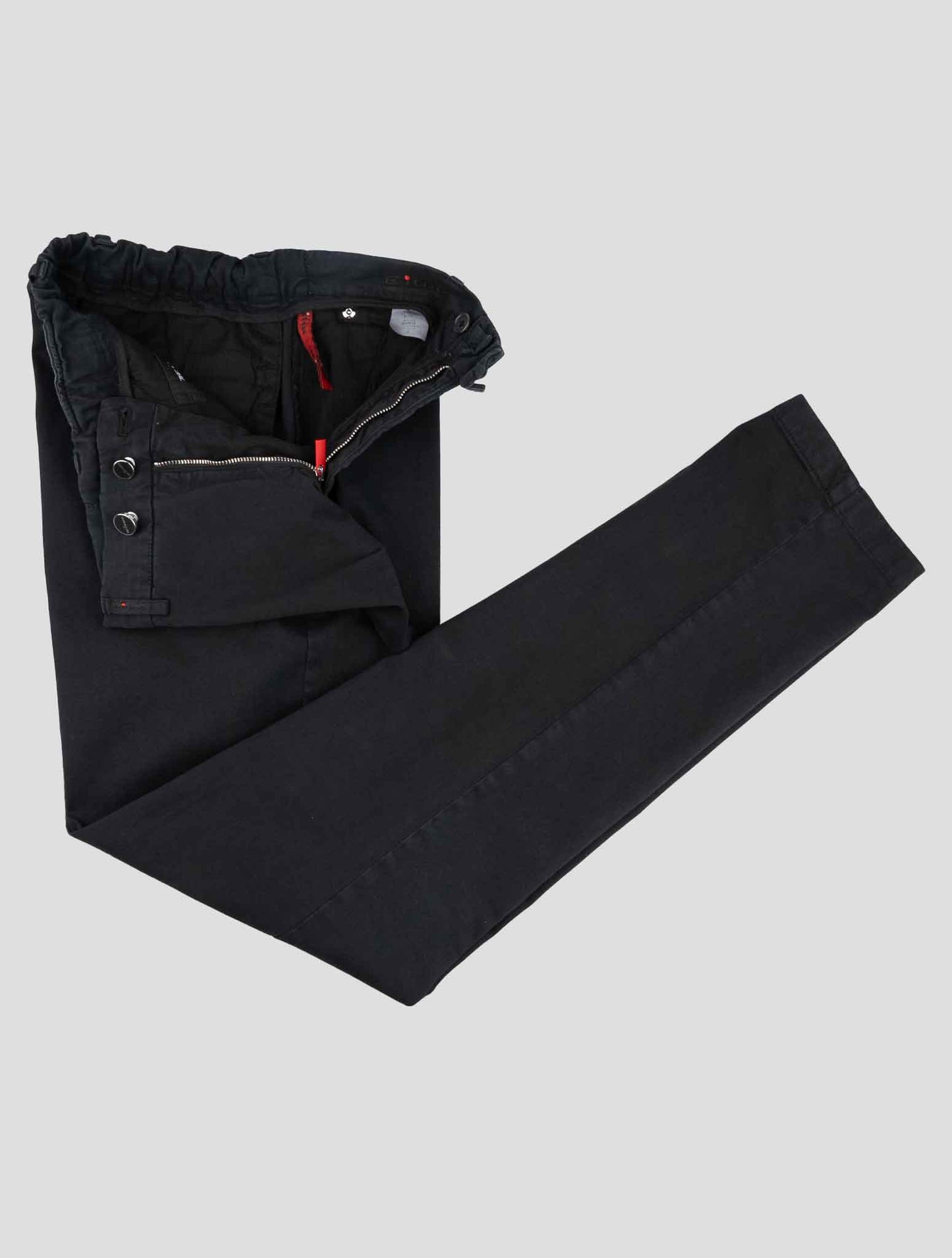 Kiton Black Cotton Cashmere Ea Pants