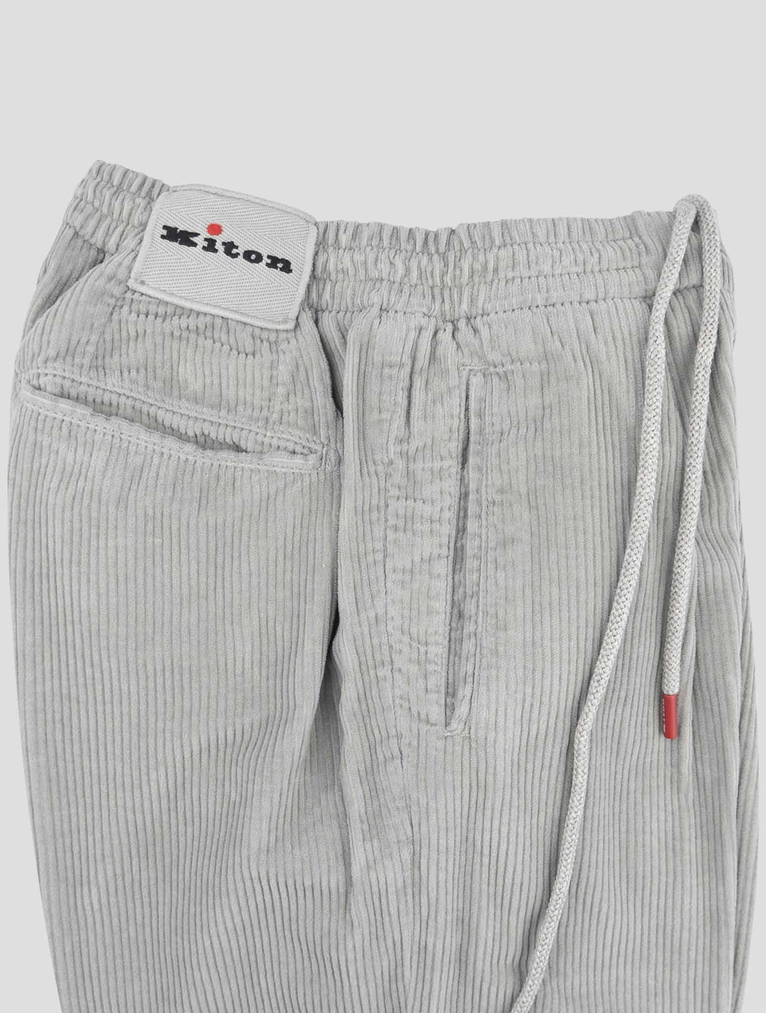 Kiton Gray Cotton Ea Jeans