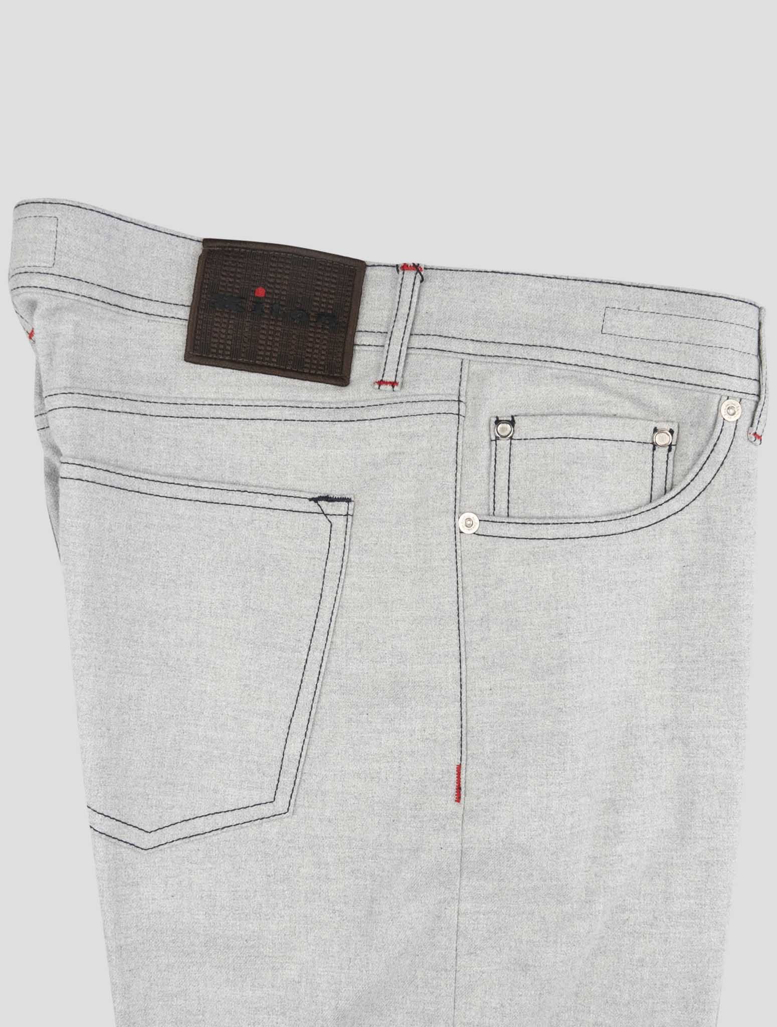 Kiton Gray Cotton Jeans
