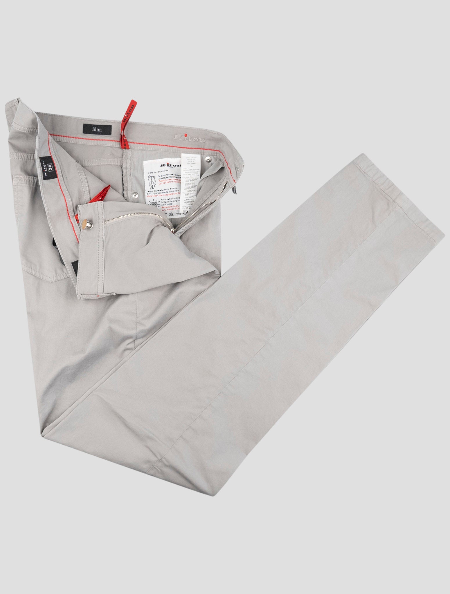Kiton Gray Cotton Ea Jeans