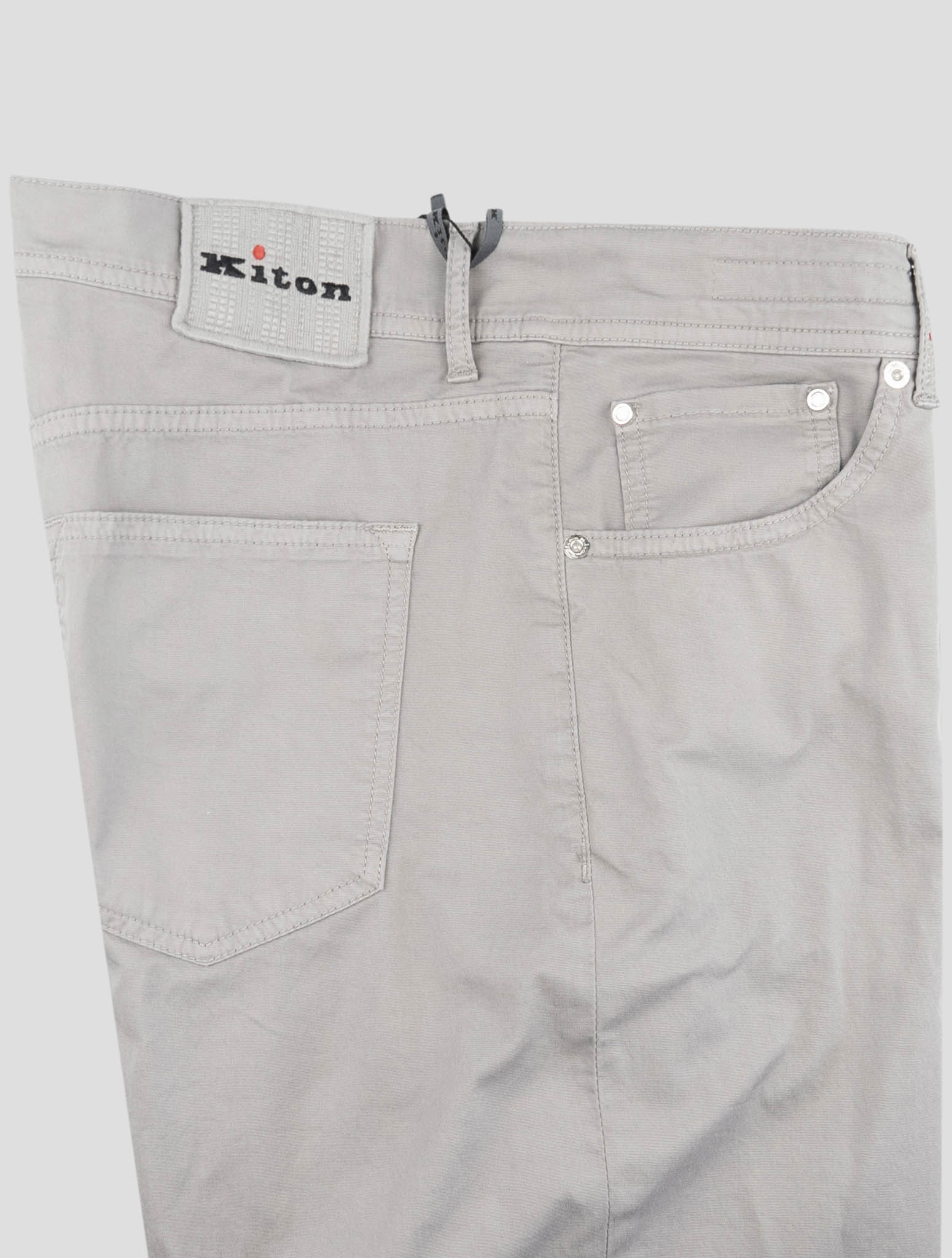 Kiton Gray Cotton Ea Jeans