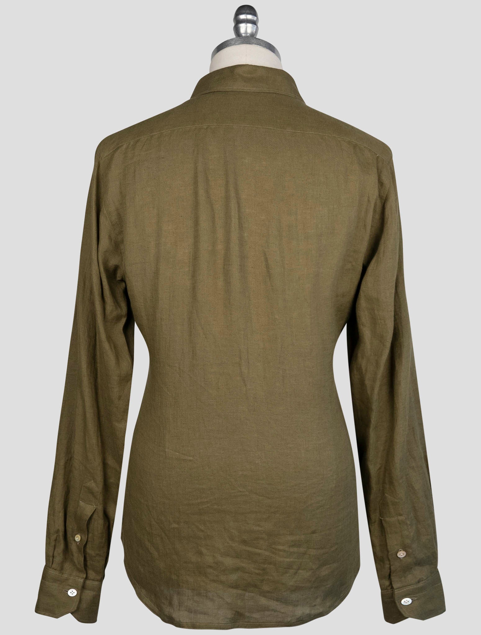 kiton Green Linen  Shirt