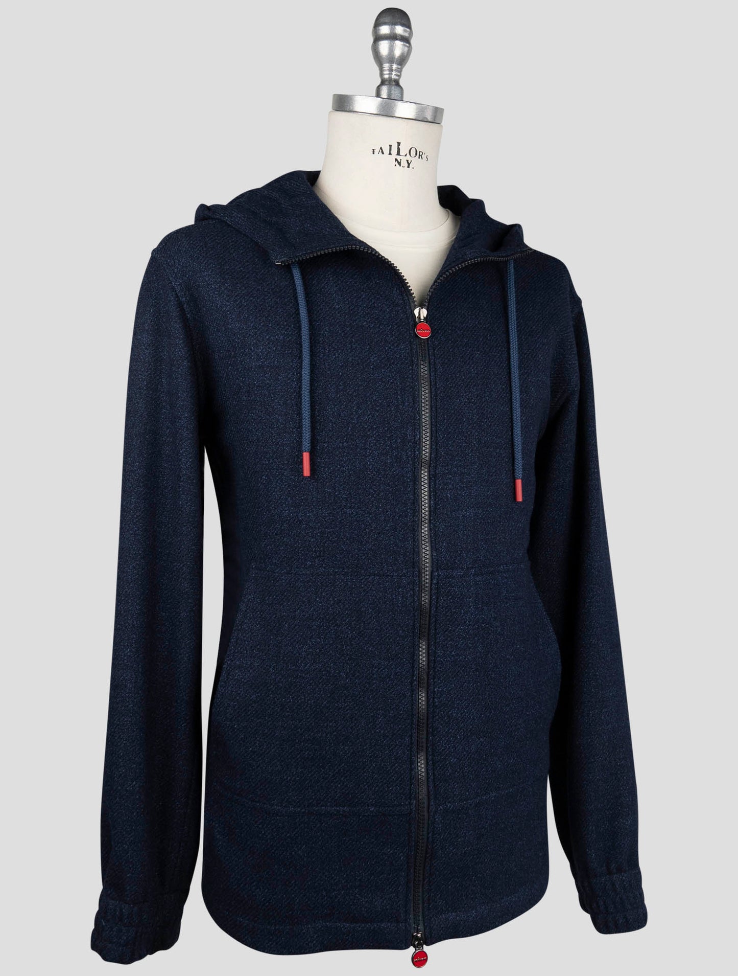 Kiton Blue Virgin Wool Silk Linen Shirt Umbi