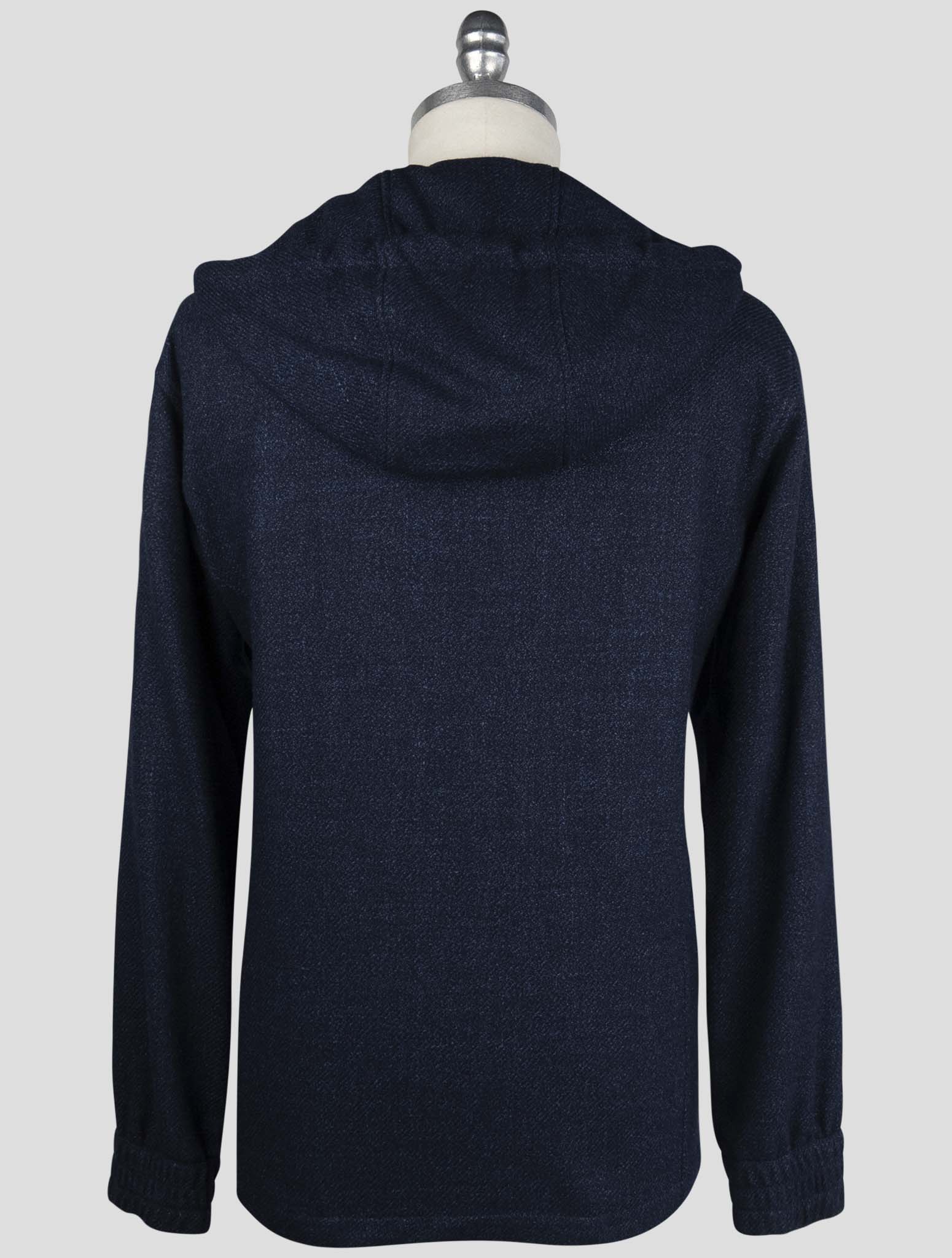 Kiton Blue Virgin Wool Silk Linen Shirt Umbi