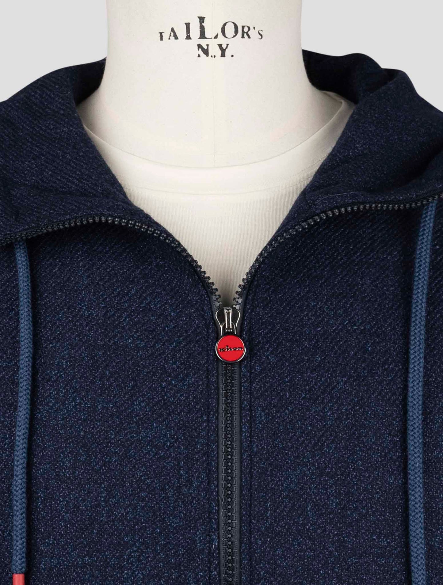 Kiton Blue Virgin Wool Silk Linen Shirt Umbi