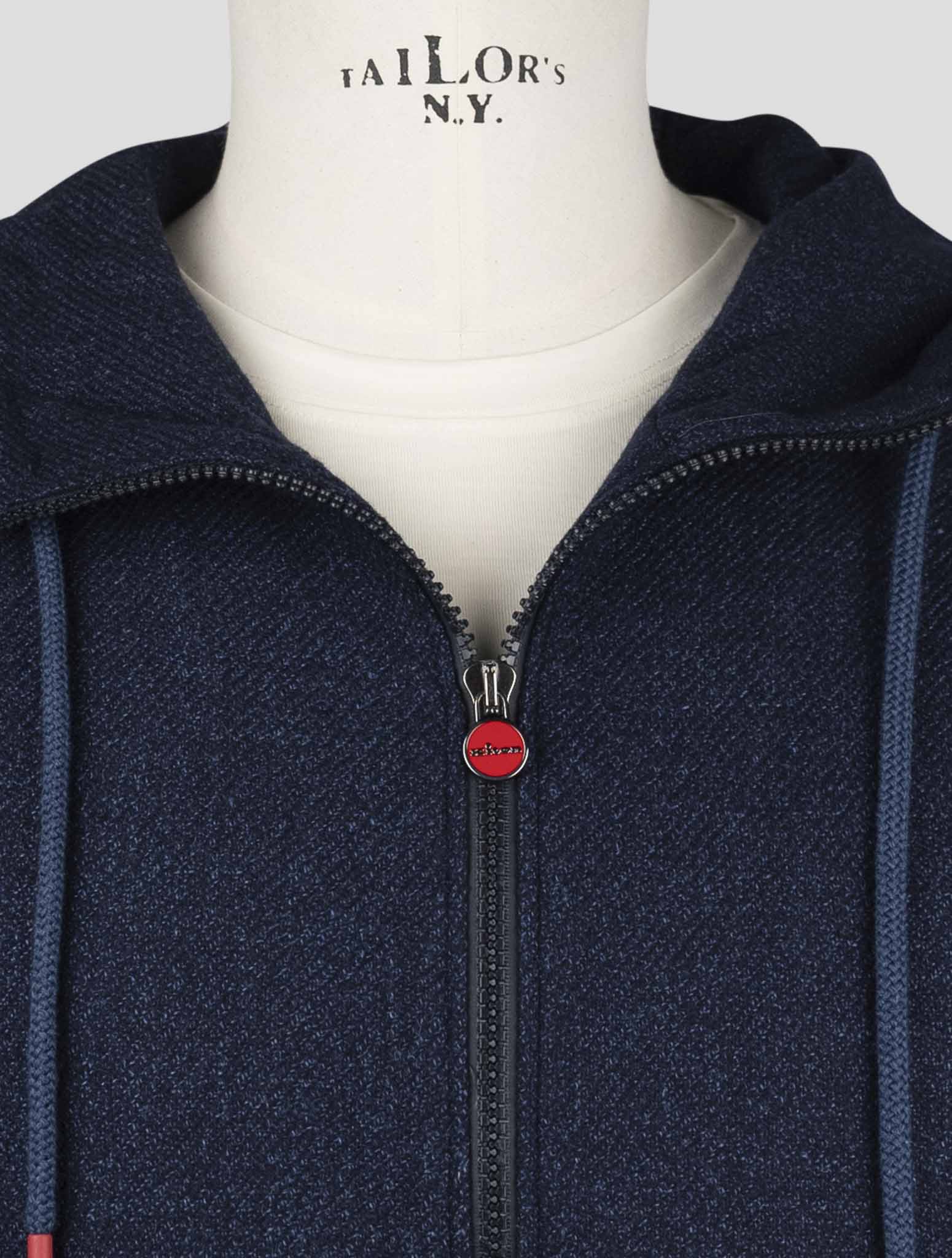 Kiton Blue Virgin Wool Silk Linen Shirt Umbi