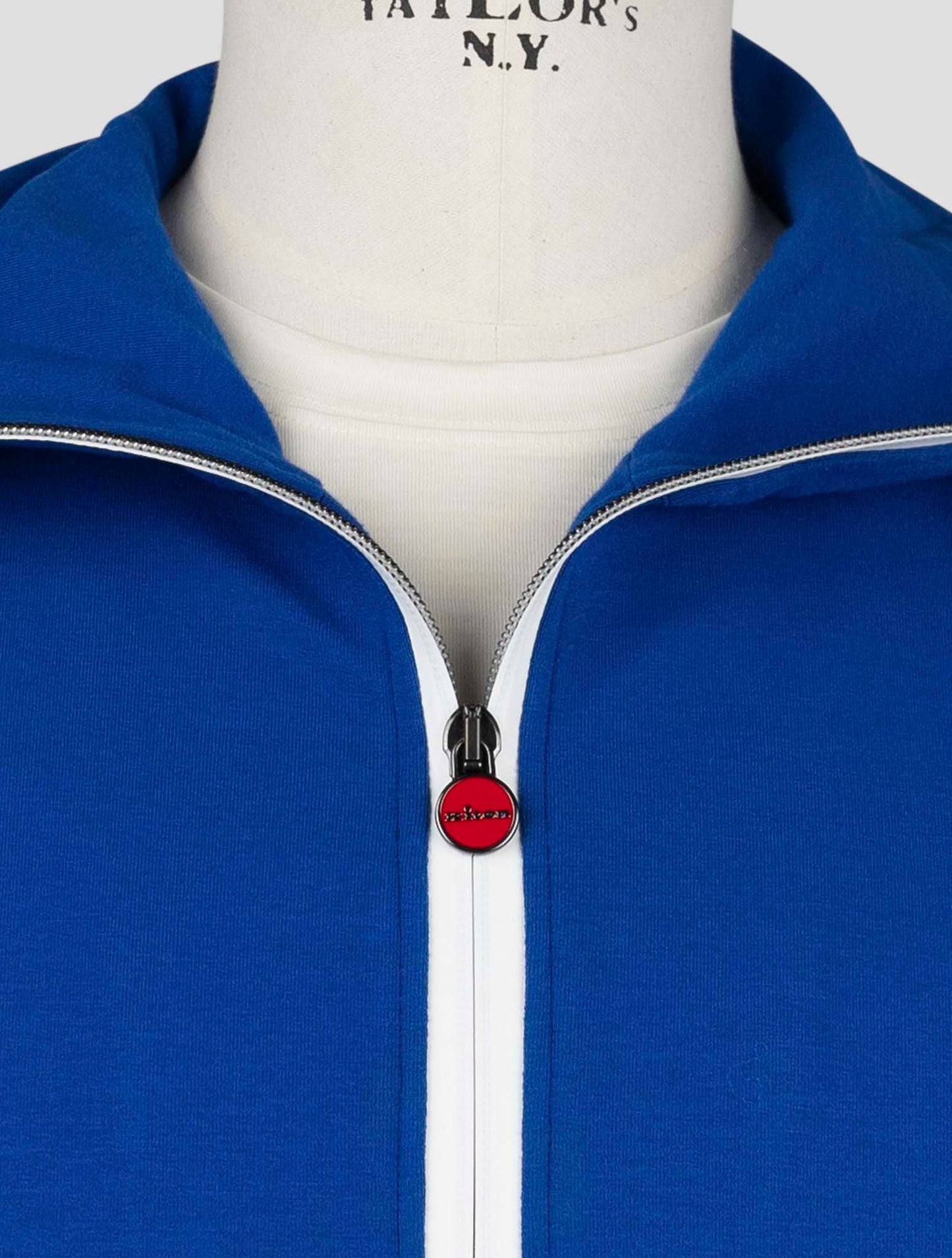 Kiton Blue Cotton Ea Shirt Umbi