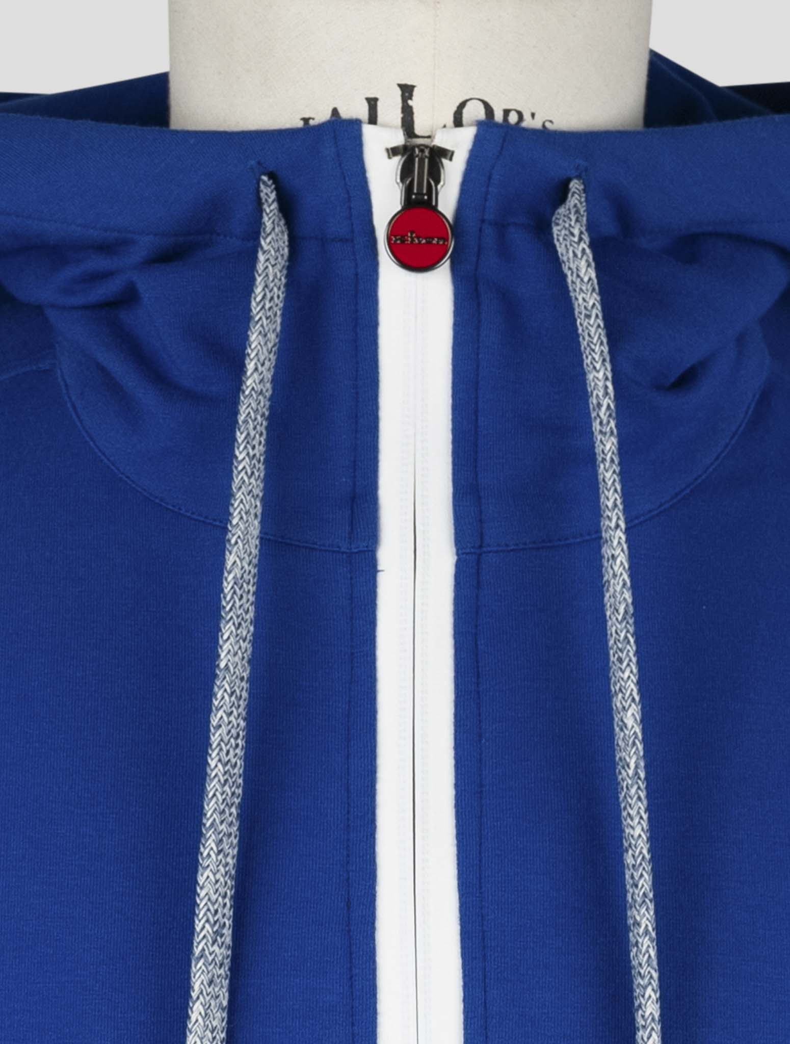 Kiton Blue Cotton Ea Shirt Umbi