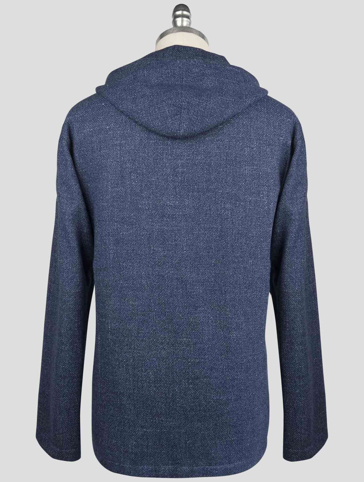 Kiton Blue Virgin Wool Silk Linen Shirt Luca